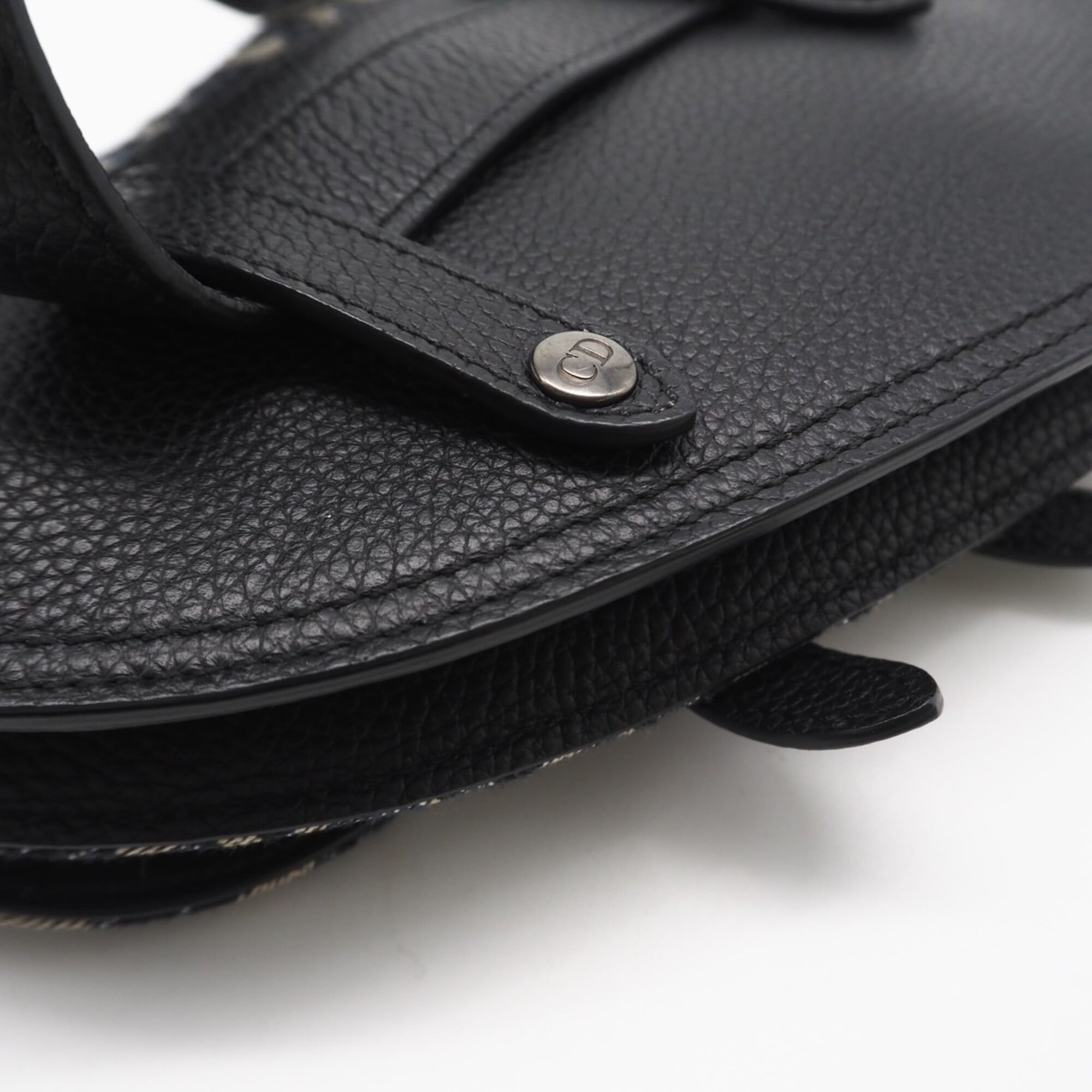 Christian Dior Gray Navy Cotton Shoulder Bag (Pre-Owned)