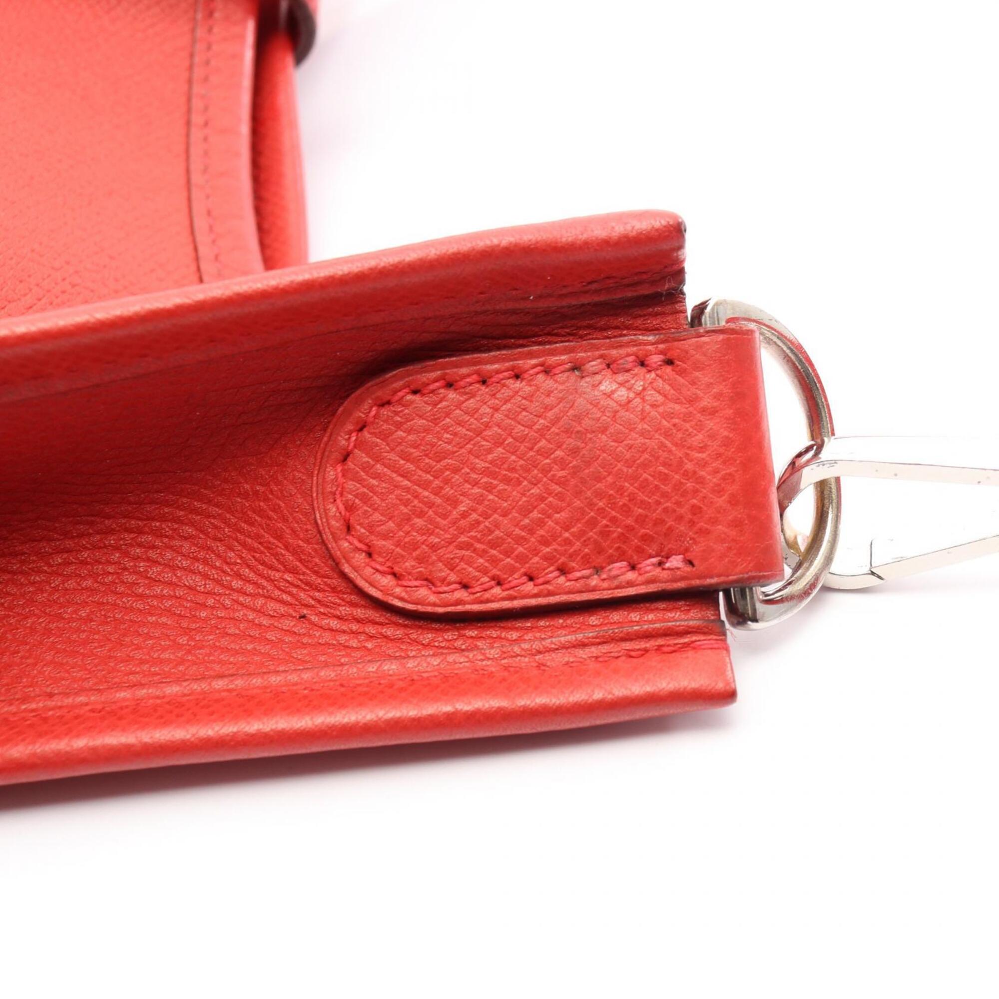 Hermes Red Color Rouge Casaque Epsom Leather Shoulder Bag (Pre-Owned)