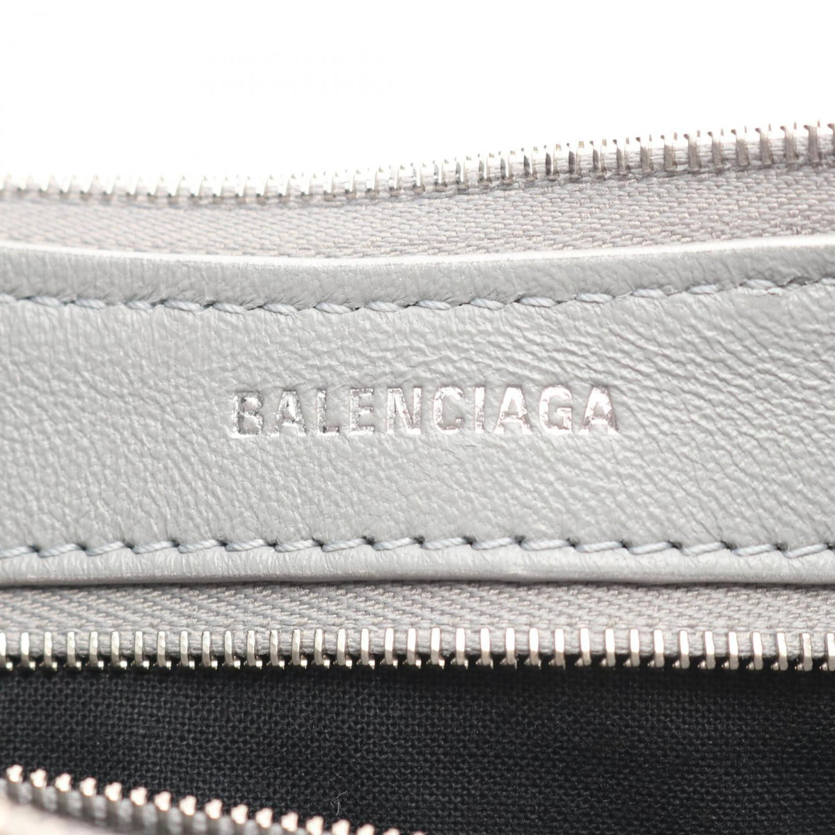 Balenciaga Silver Leather Handbag Shoulder Bag (Pre-Owned)