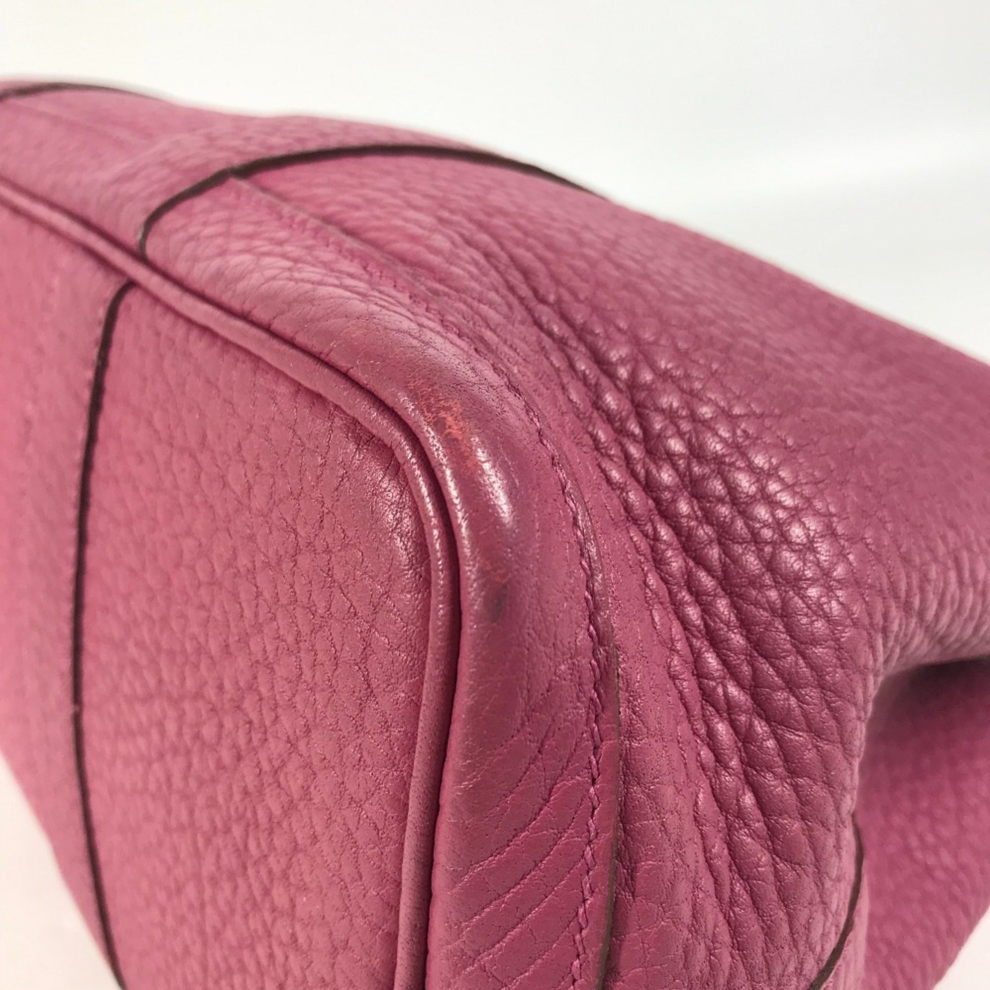Hermes Garden Purple Tosca Negonda Leather Handbag Tote Bag (Pre-Owned)