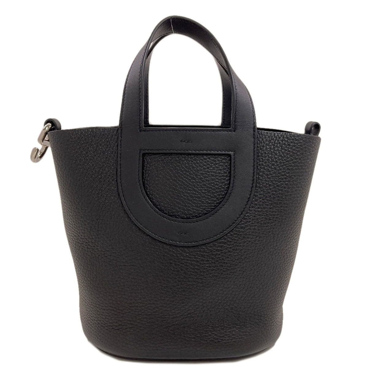 Hermes Black Taurillon Clemence Leather Handbag (Pre-Owned)