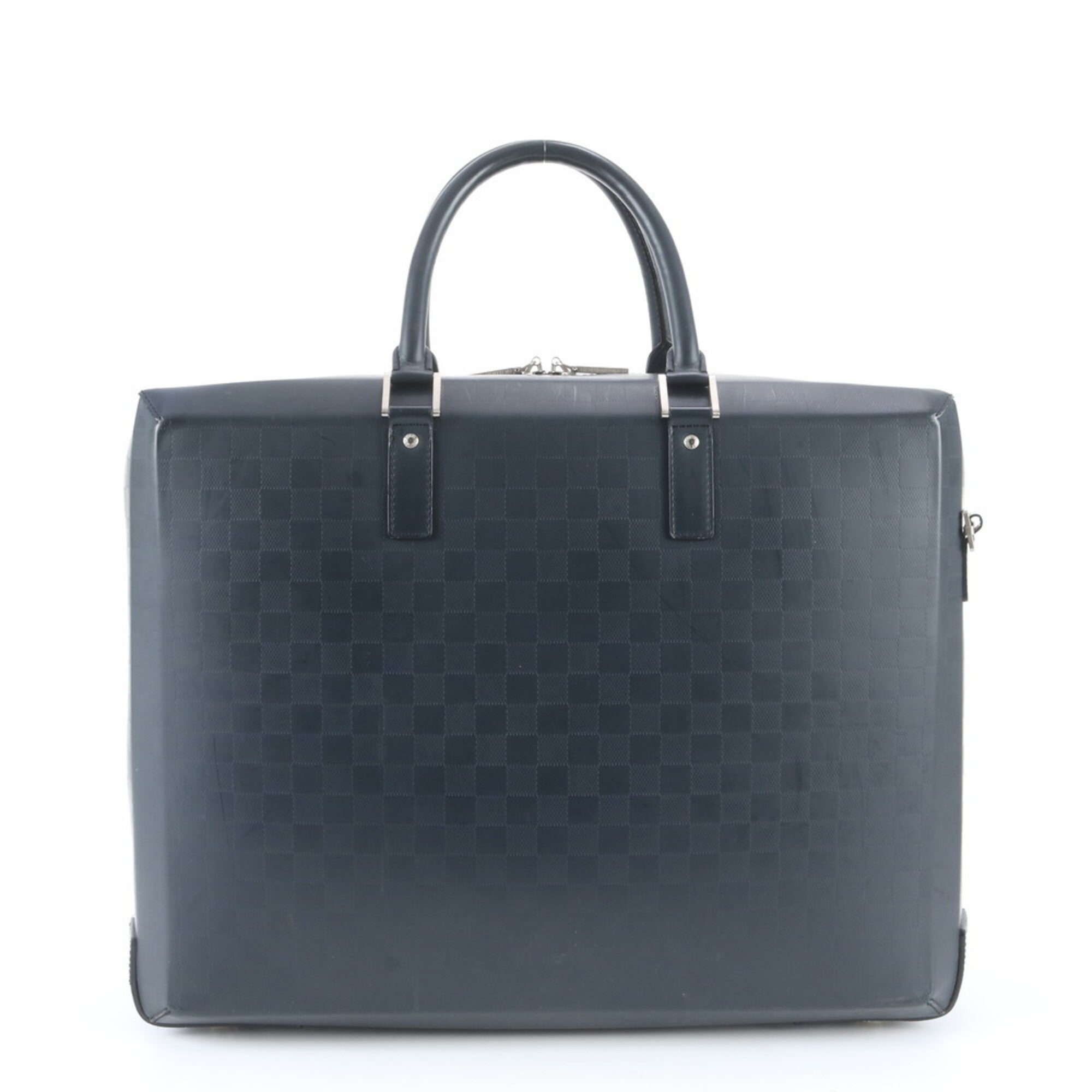 Louis Vuitton Marine Blue Leather Boston Bag Tote Bag (Pre-Owned)