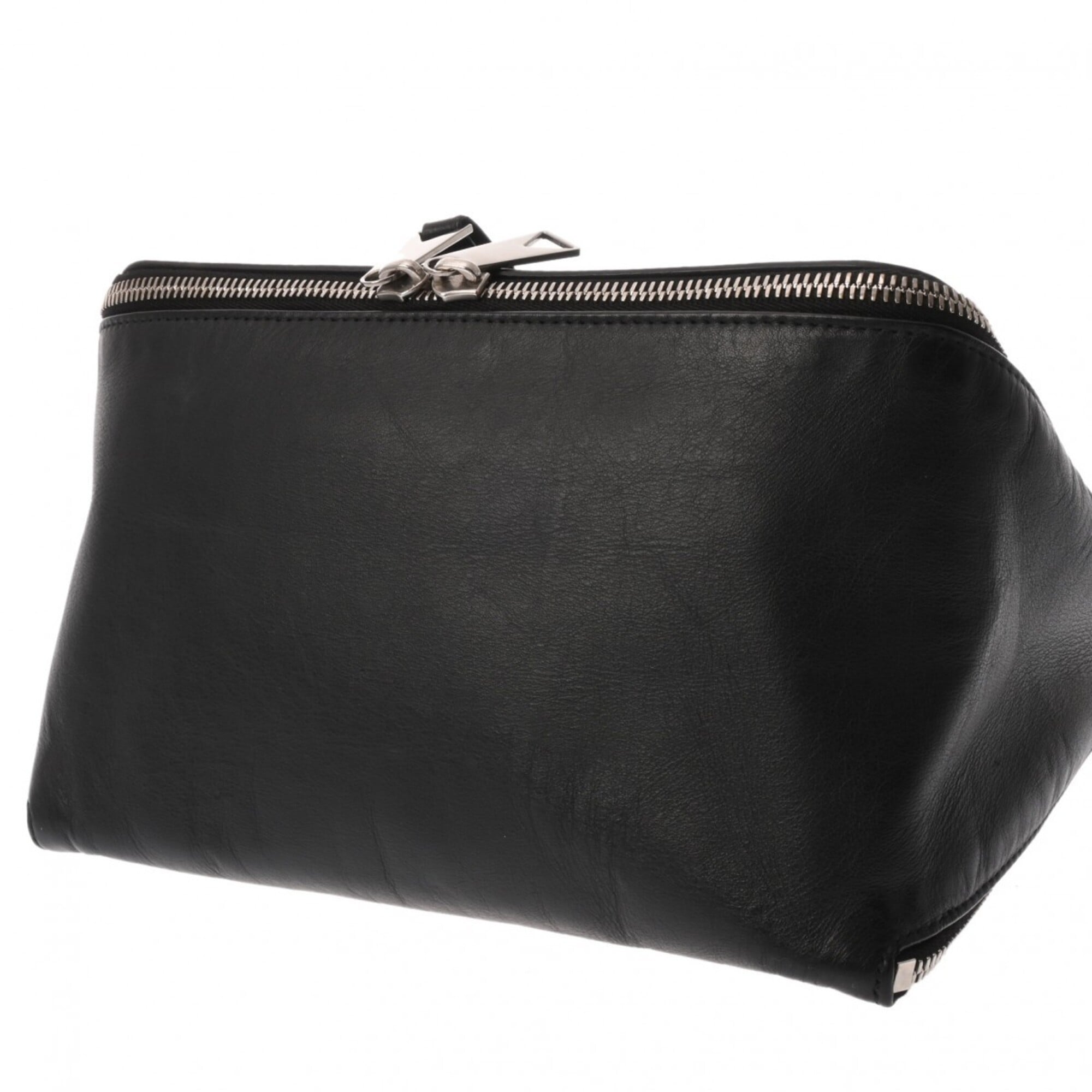 Bottega Veneta Black Leather Clutch Bag (Pre-Owned)