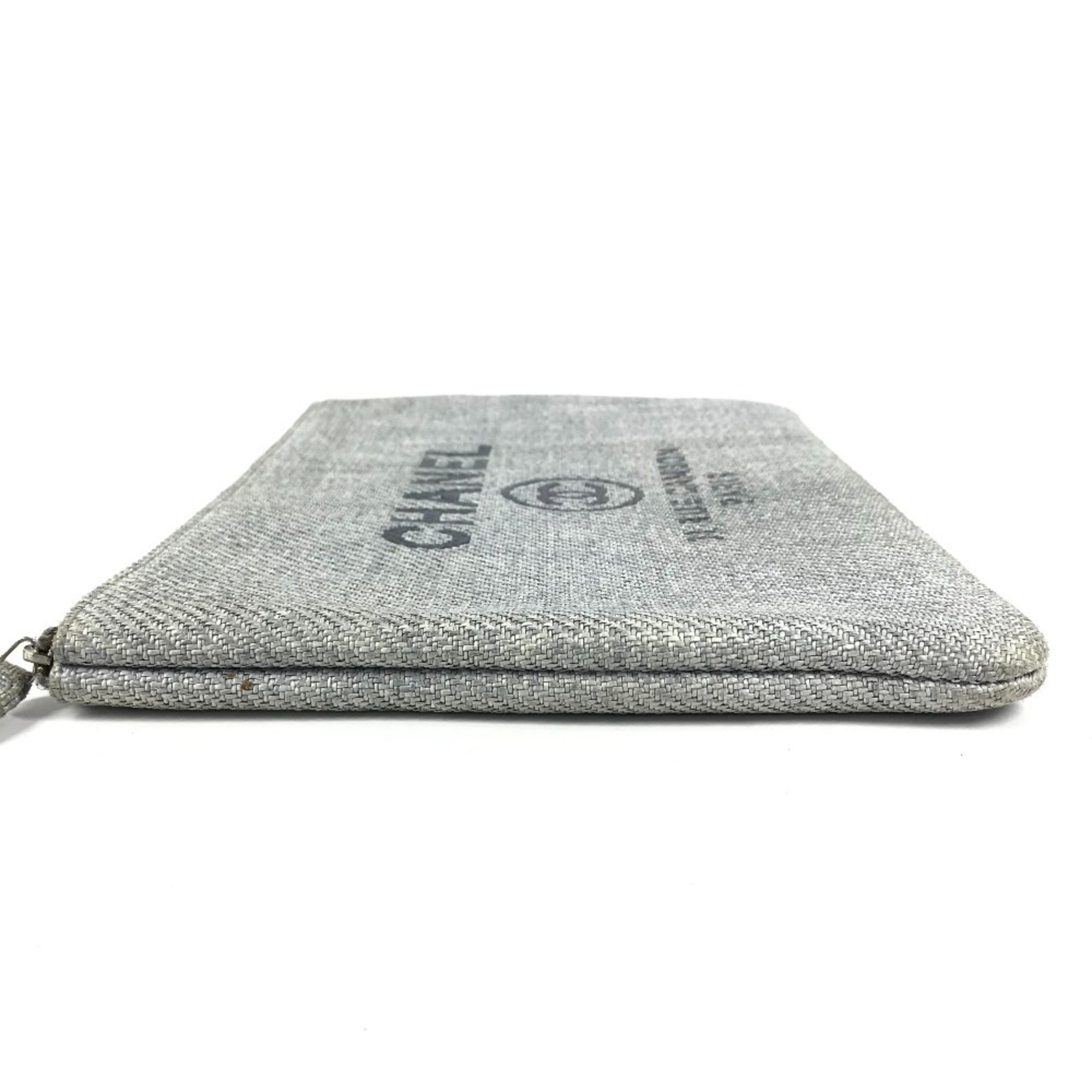Chanel Blue Canvas Clutch Bag Pouch (Pre-Owned)