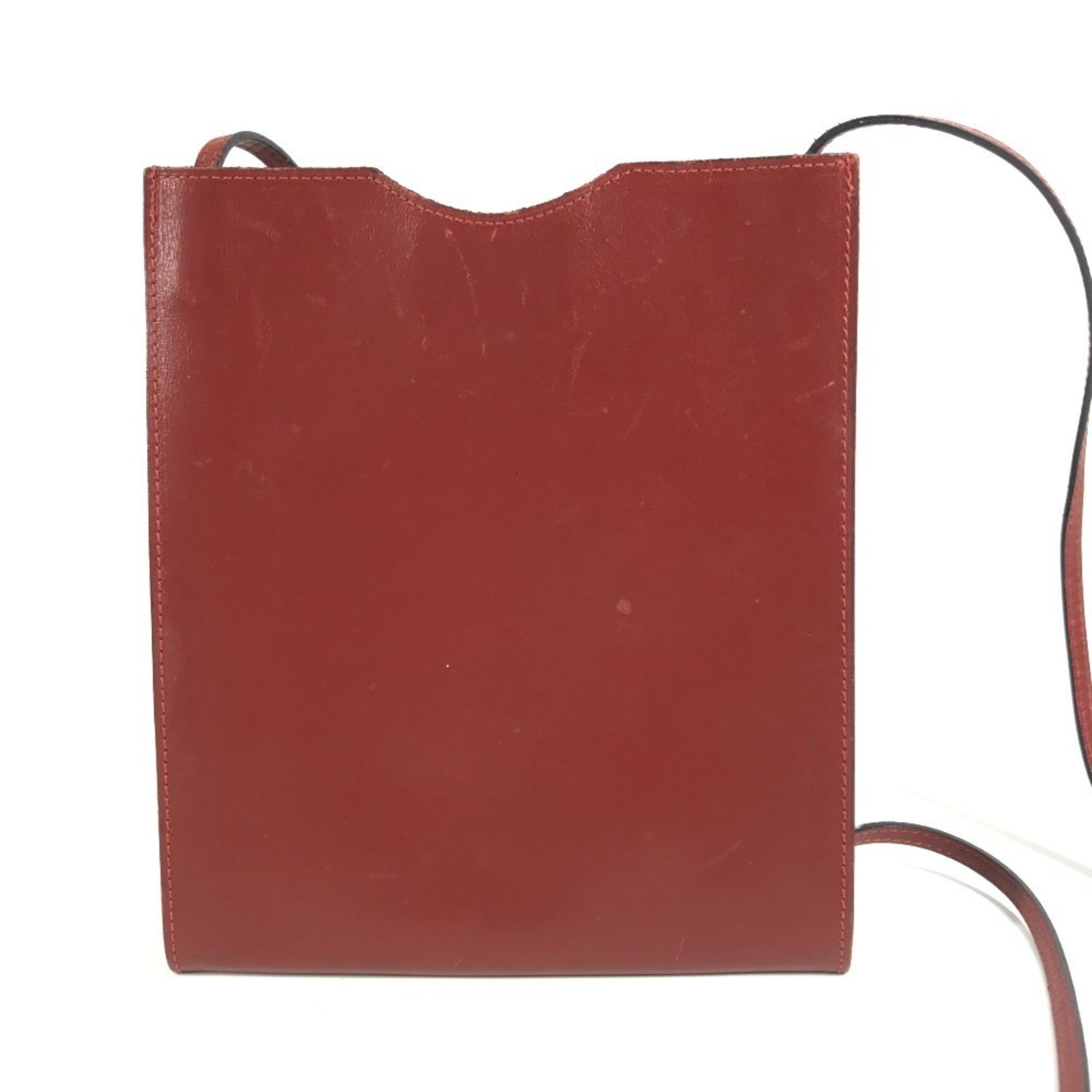 Hermes Brown Leather Pochette Shoulder Bag (Pre-Owned)