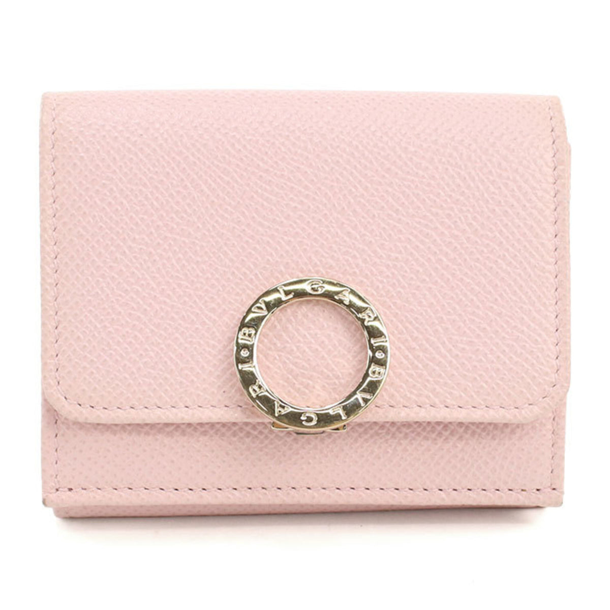 Bvlgari Pink Leather Wallet (Tri-Fold) (Pre-Owned)