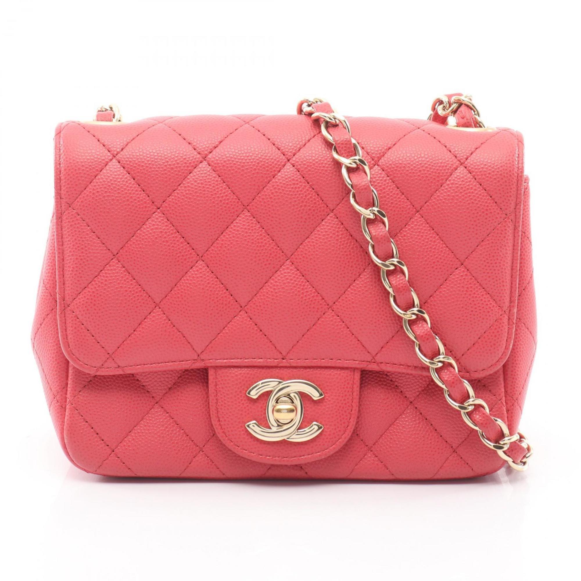 Chanel Pink Leather Handbag Shoulder Bag (Pre-Owned)