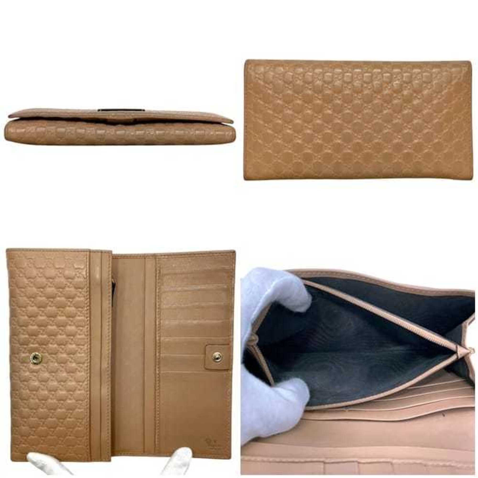 Gucci Microguccissima Beige Micro Gg Leather Long Wallet (Bi-Fold) (Pre-Owned)