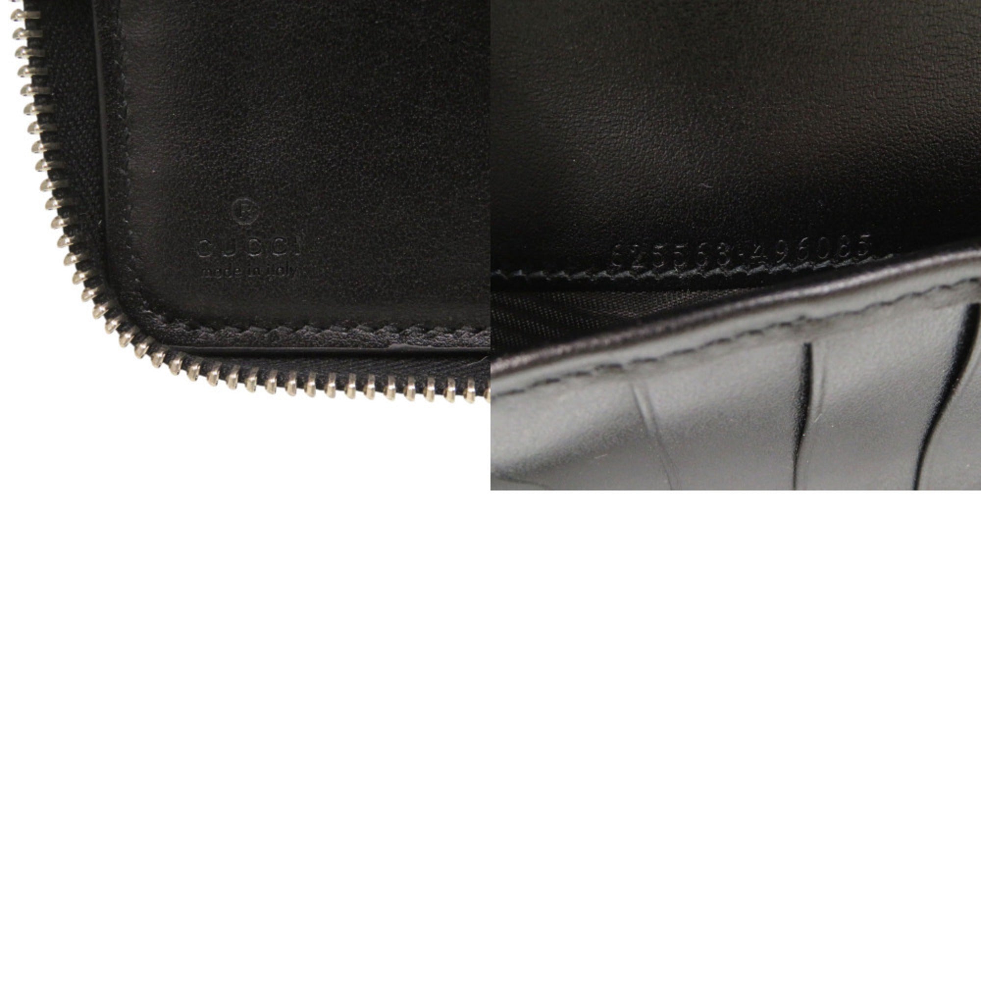 Gucci Black Leather Long Wallet (Bi-Fold) (Pre-Owned)