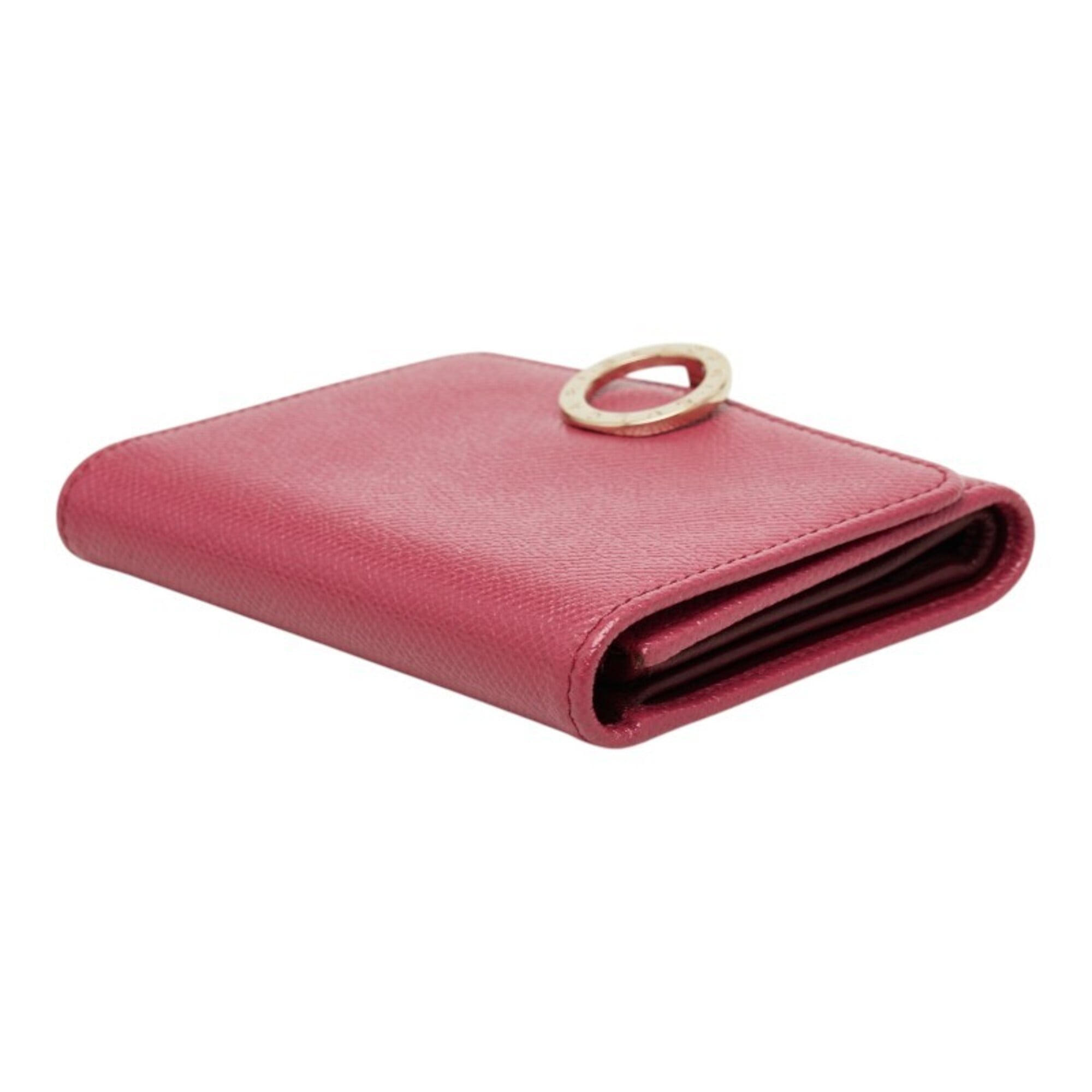Bvlgari Pink Leather Wallet (Tri-Fold) (Pre-Owned)