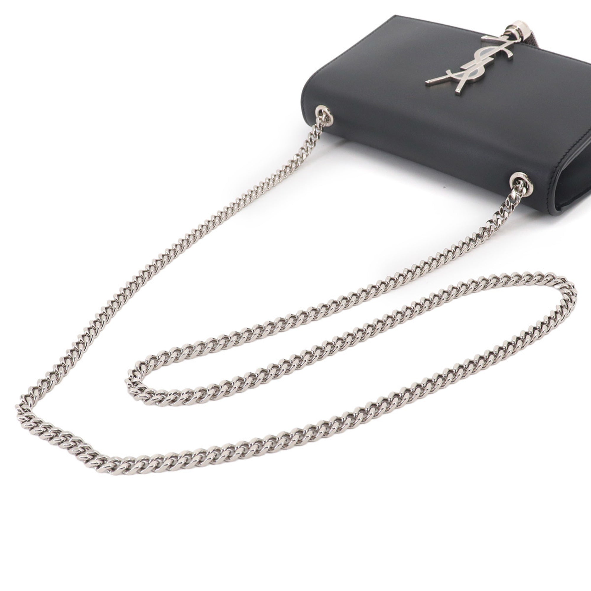 Saint Laurent Black Leather Handbag Shoulder Bag (Pre-Owned)