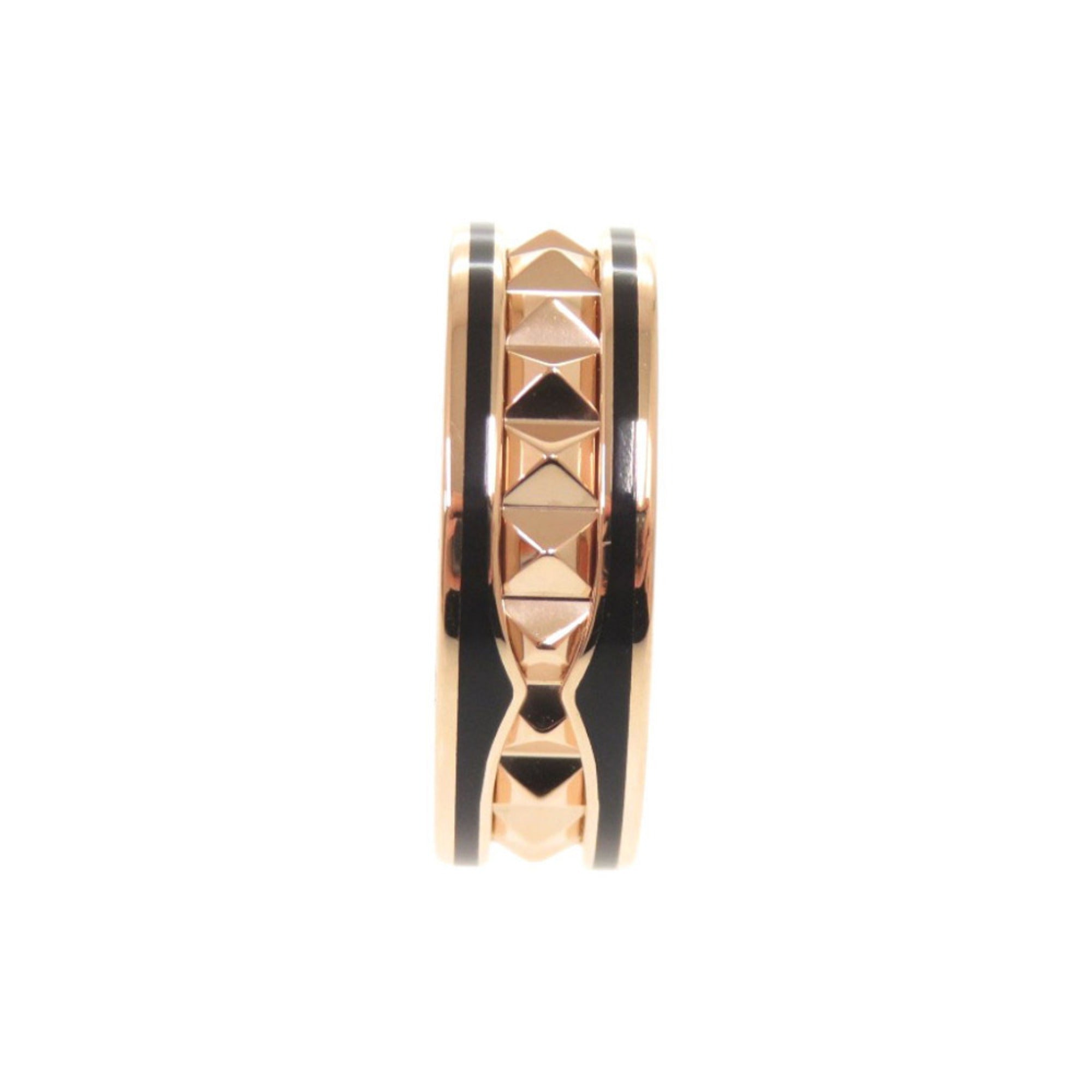 Bvlgari Pink Gold Black Pink Gold (18K) Ceramic Band Ring (Pre-Owned)