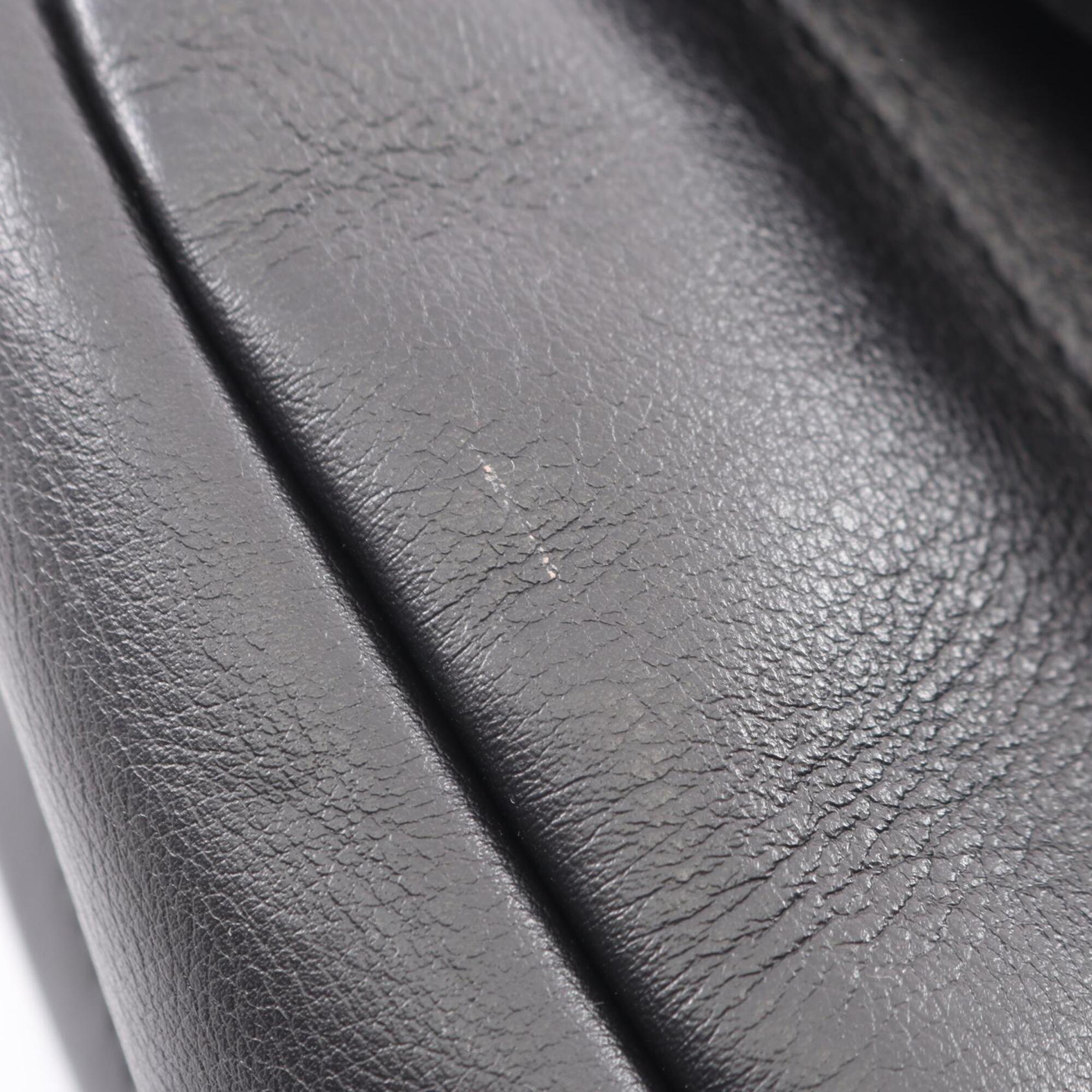 Louis Vuitton Black Leather Backpack Handbag (Pre-Owned)