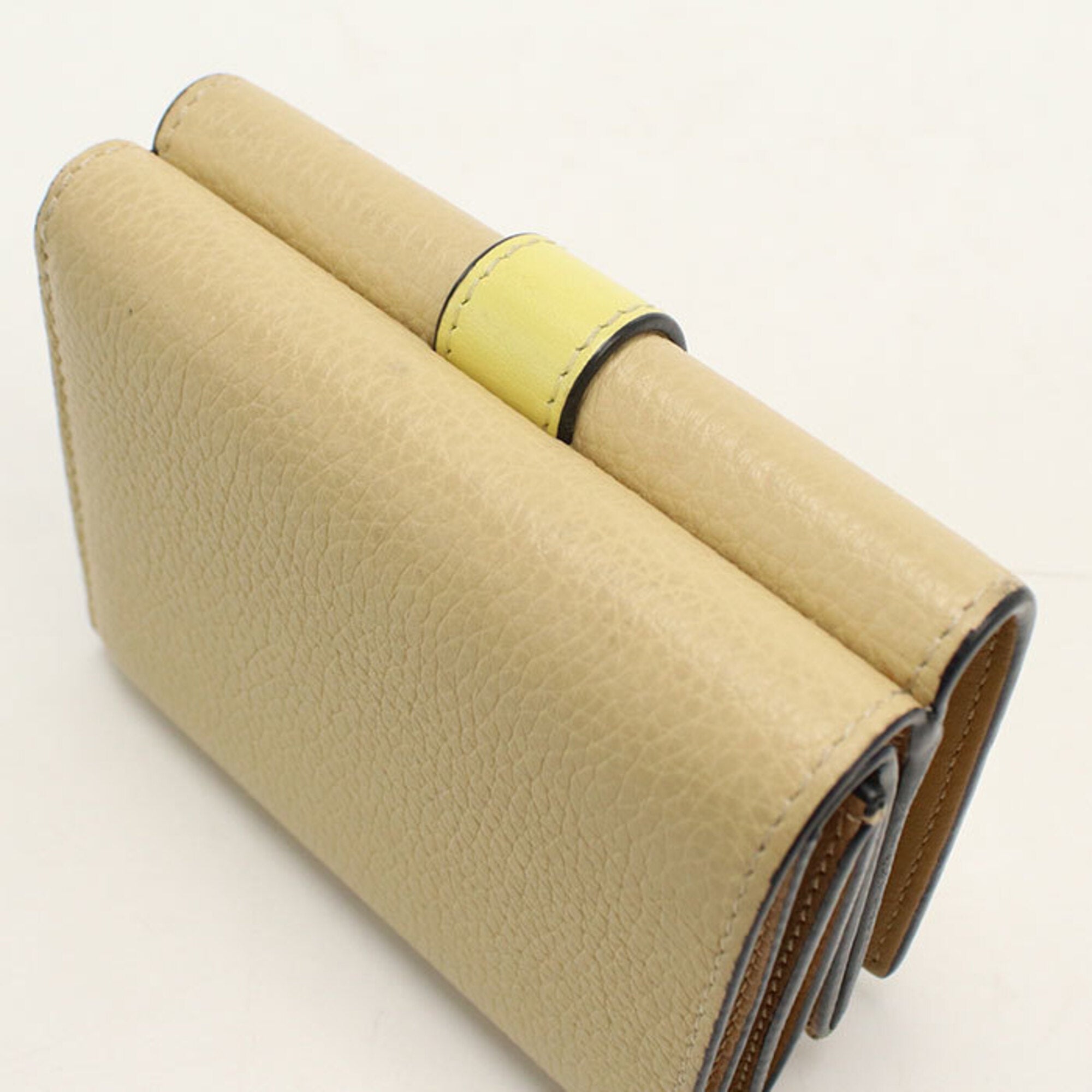 Loewe Beige Leather Wallet (Tri-Fold) (Pre-Owned)