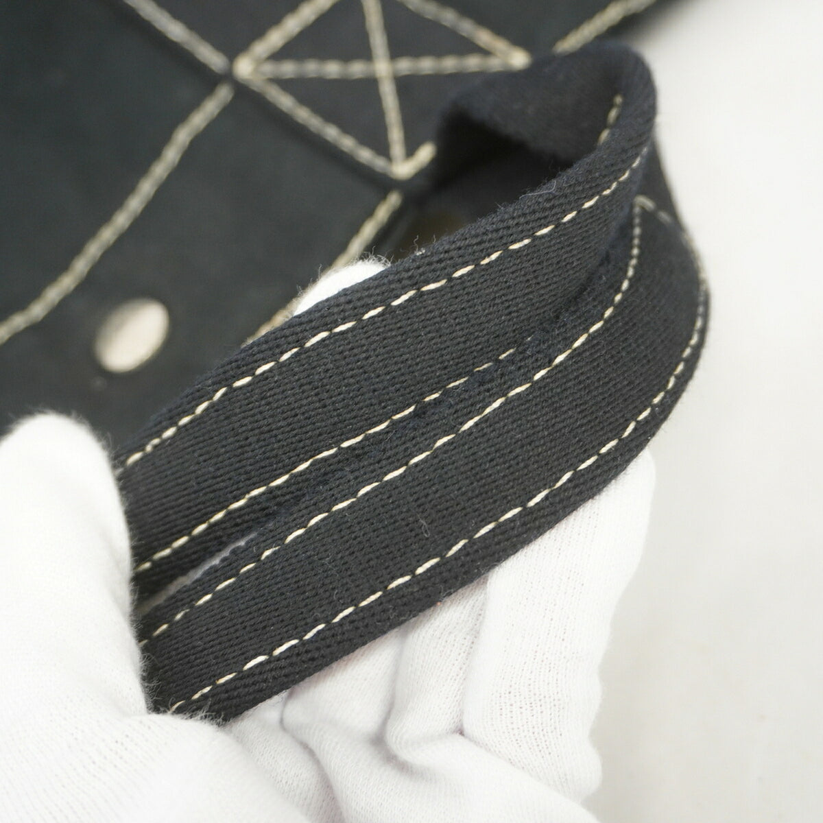 Hermes Black Canvas Tote Bag (Pre-Owned)