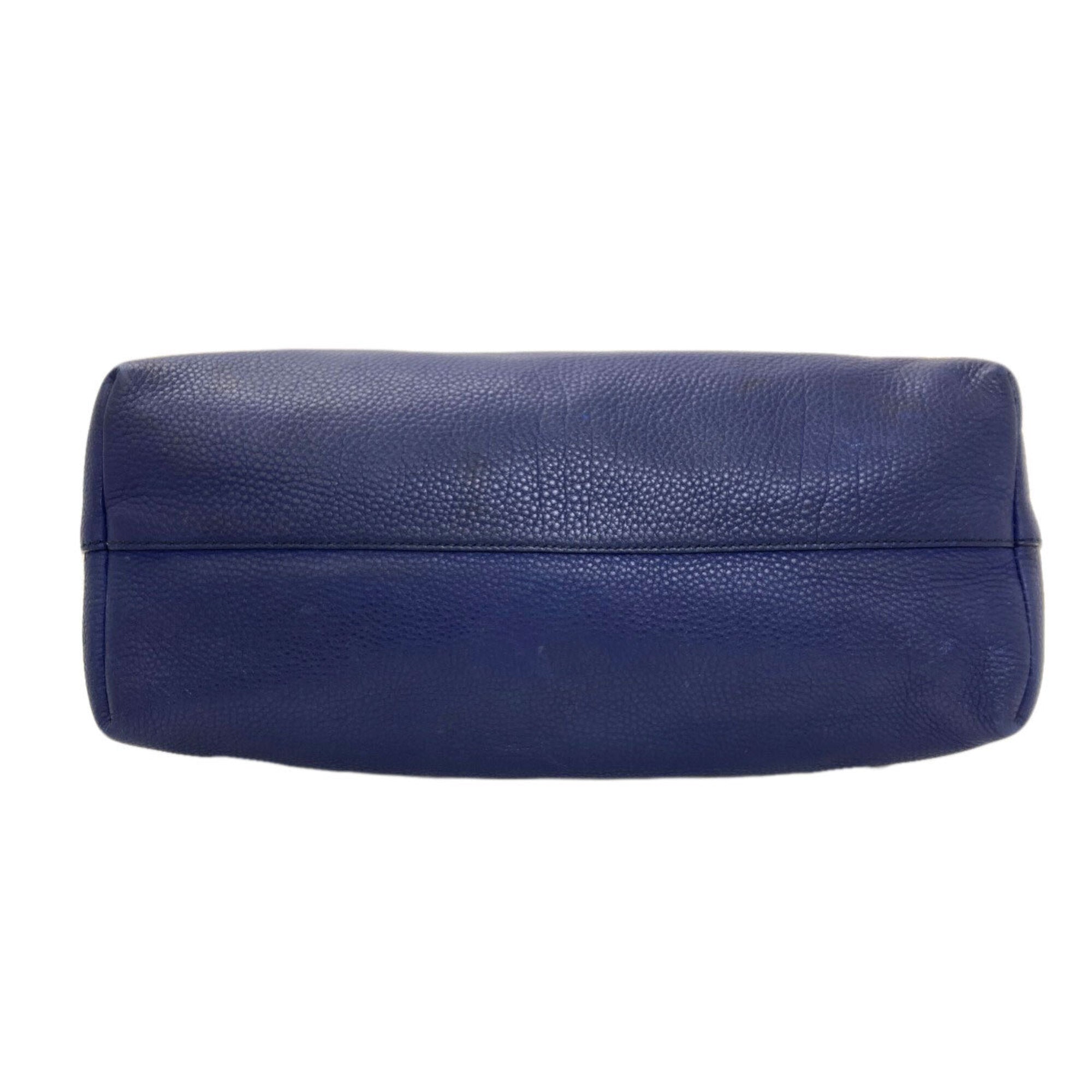 Miu Miu Blue Leather Tote Bag (Pre-Owned)