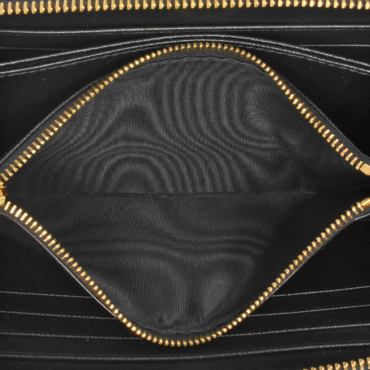 Prada Black Saffiano Long Wallet (Bi-Fold) (Pre-Owned)