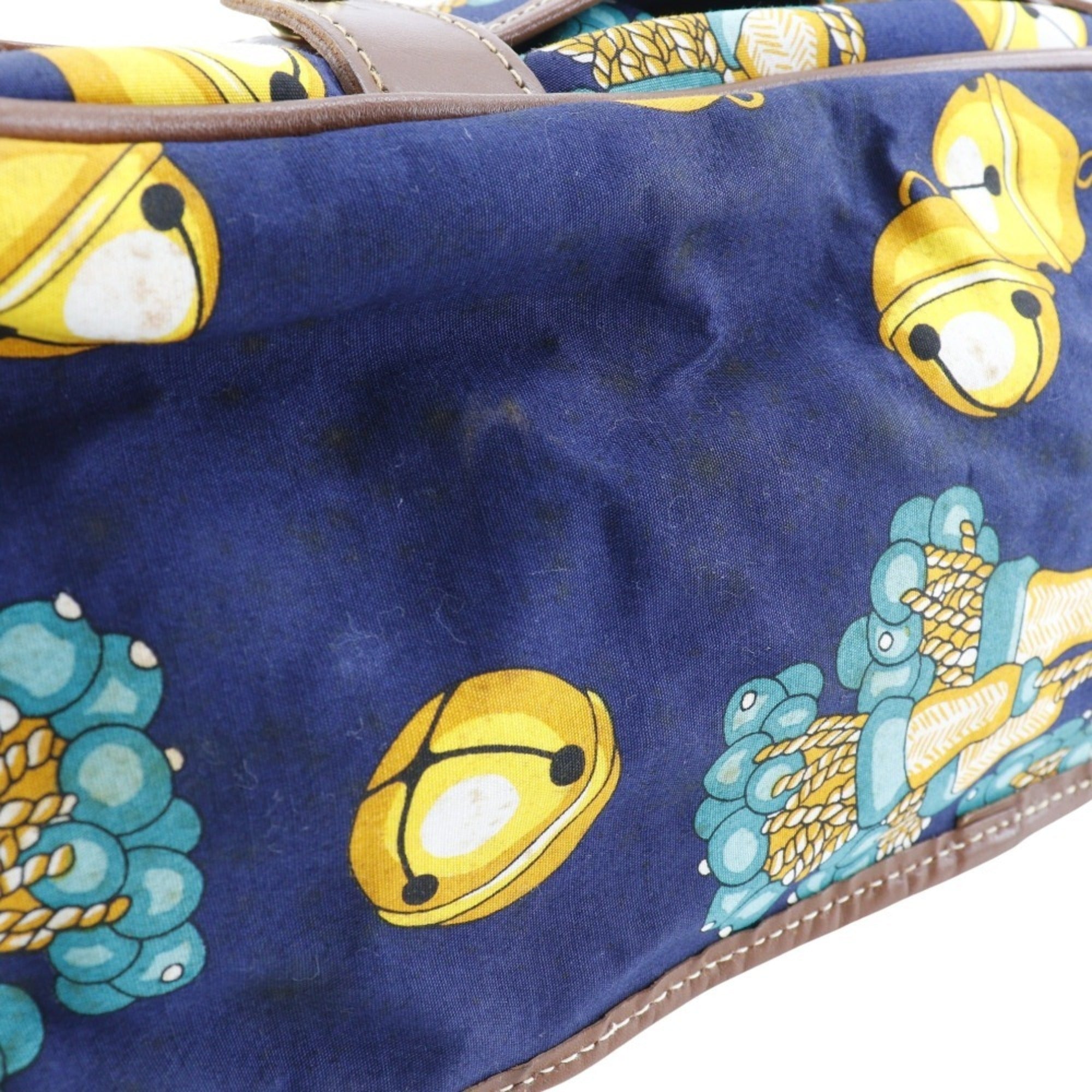 Loewe Navy Canvas Shoulder Bag (Pre-Owned)