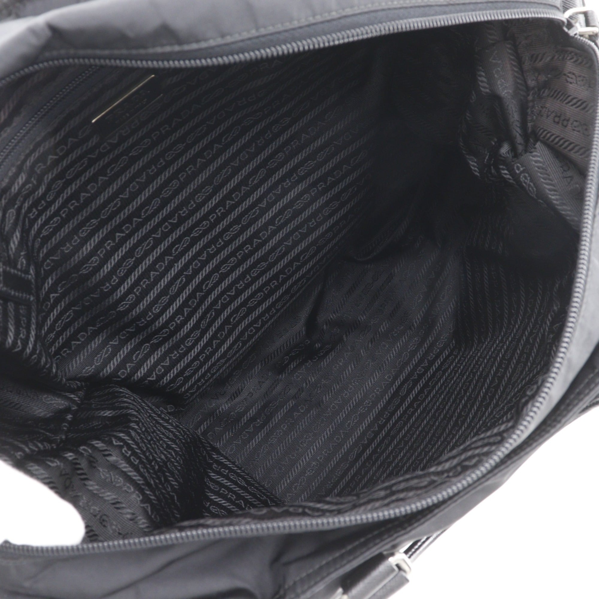 Prada Black Nylon Boston Bag Tote Bag (Pre-Owned)