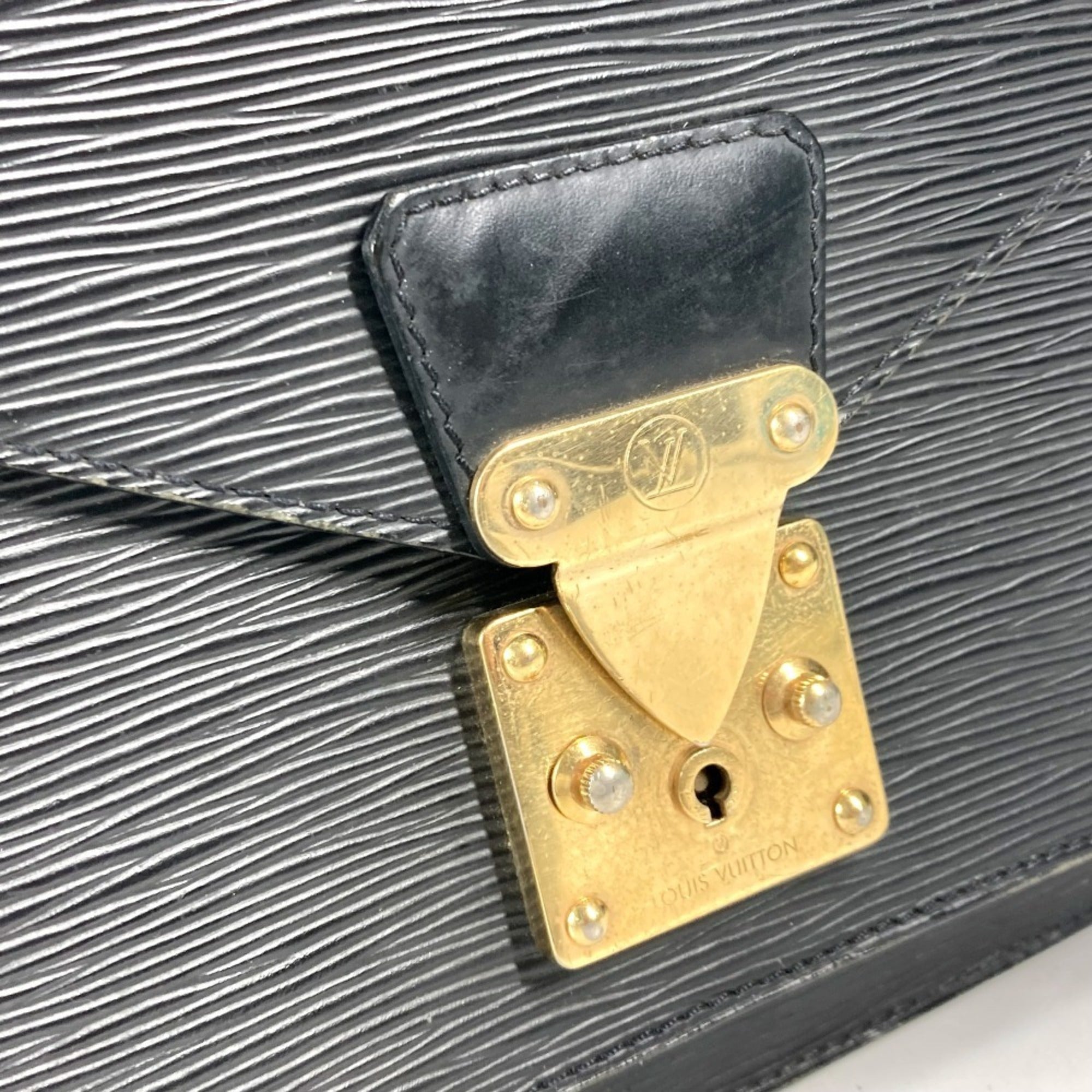 Louis Vuitton Black Noir Epi Leather Handbag (Pre-Owned)