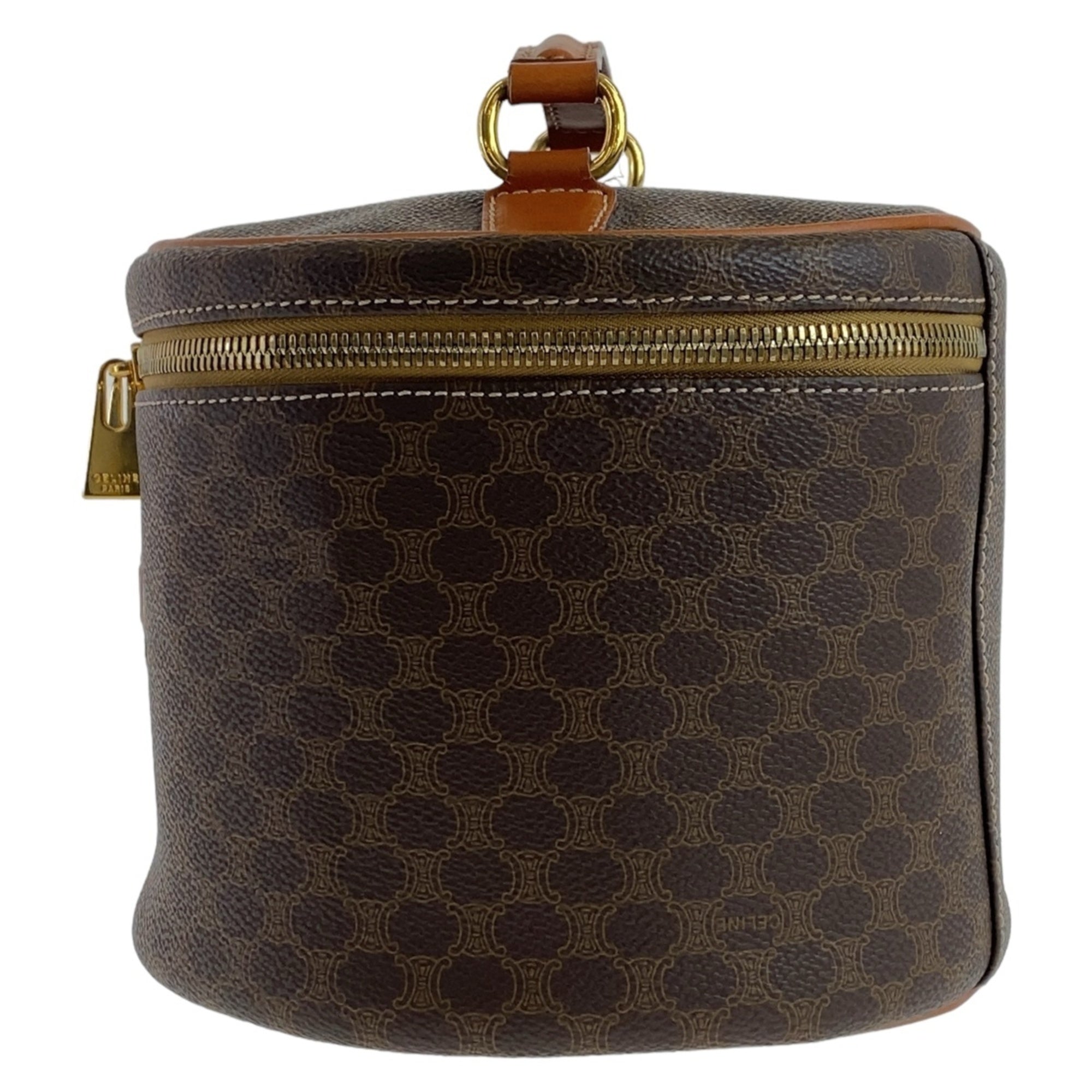 Celine Brown Pvc Leather Handbag Pouch Vanity Bag (Pre-Owned)