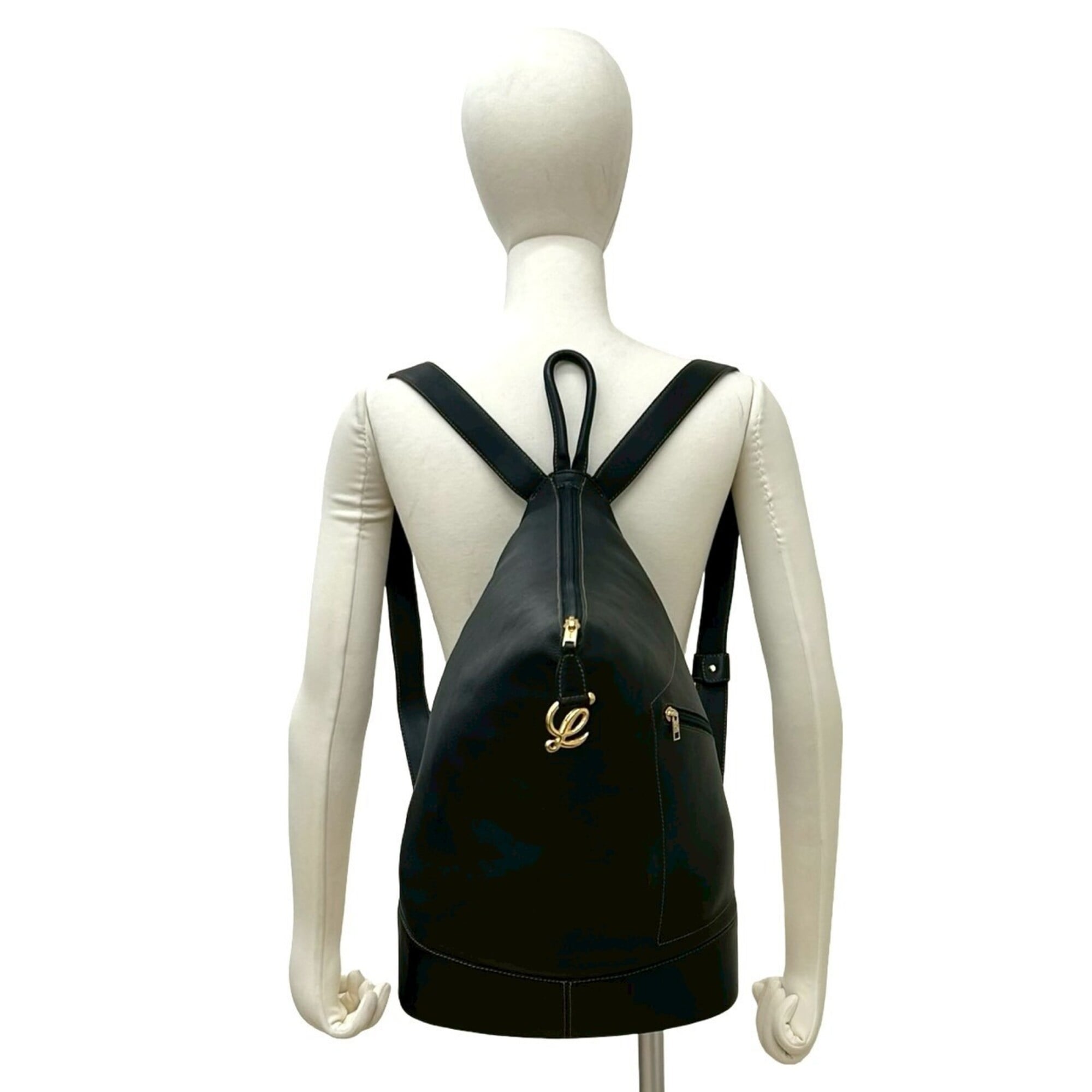 Loewe Black Leather Backpack Pouch (Pre-Owned)