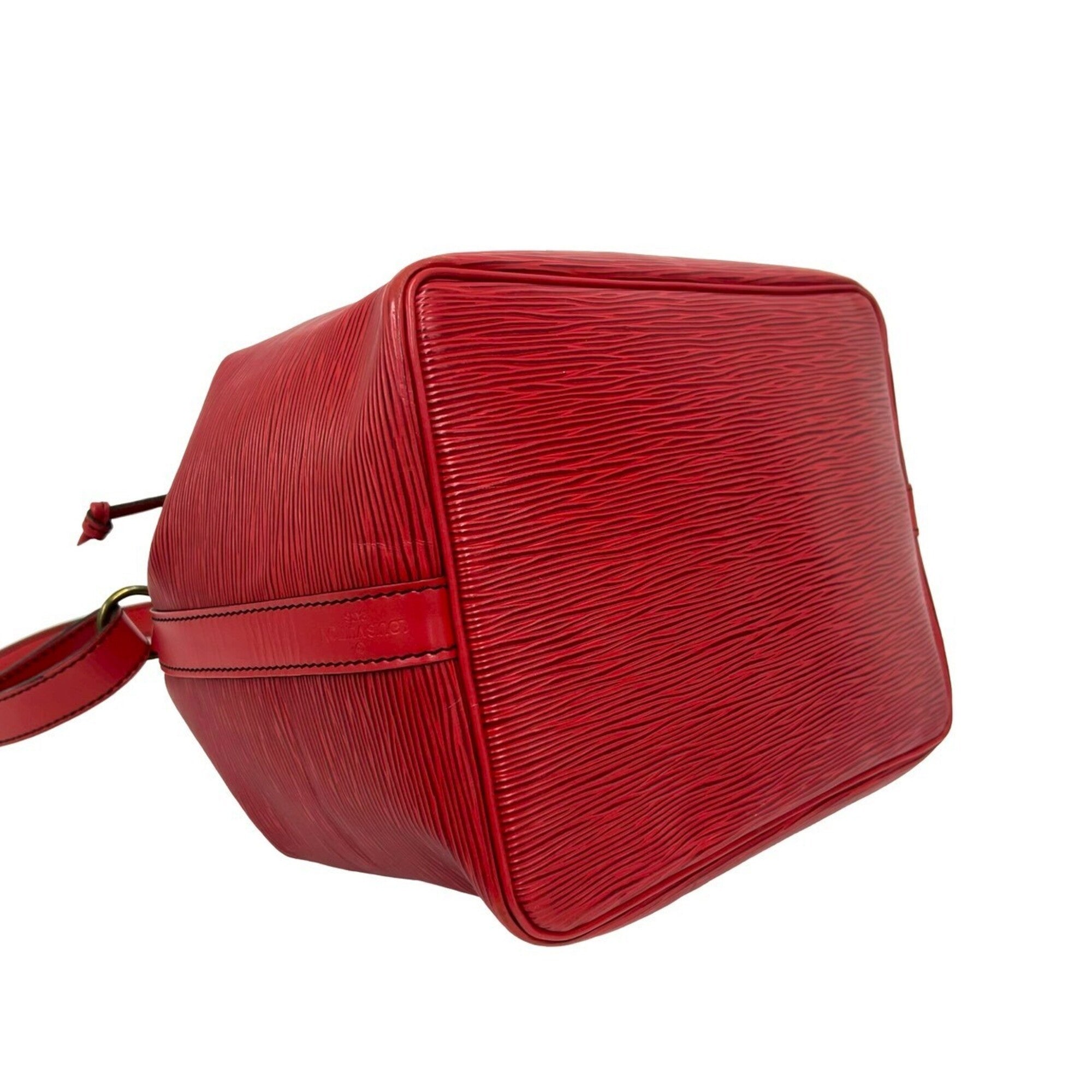Louis Vuitton Red Color Leather Shoulder Bag (Pre-Owned)