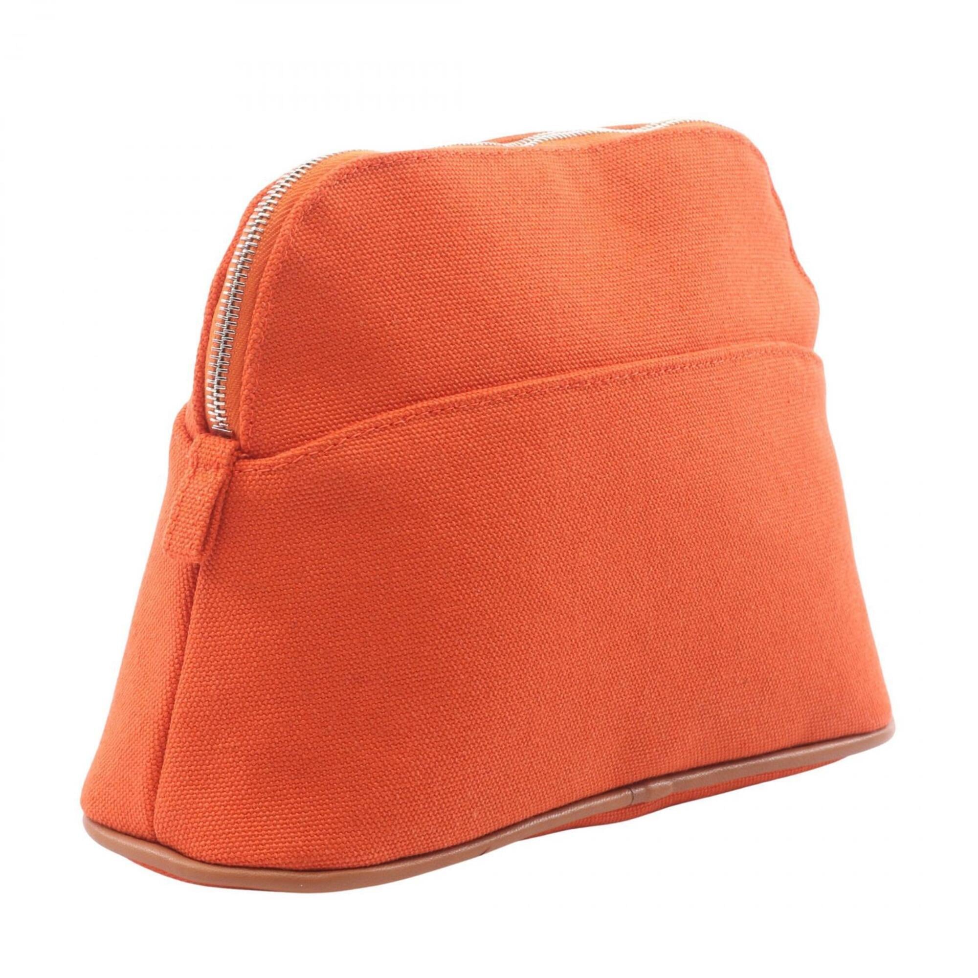 Hermes Orange Canvas Handbag Pouch (Pre-Owned)