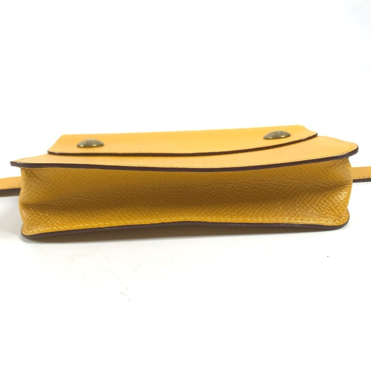 Hermes Yellow Courchevel Leather Fanny Pack Pochette Sling Bag (Pre-Owned)