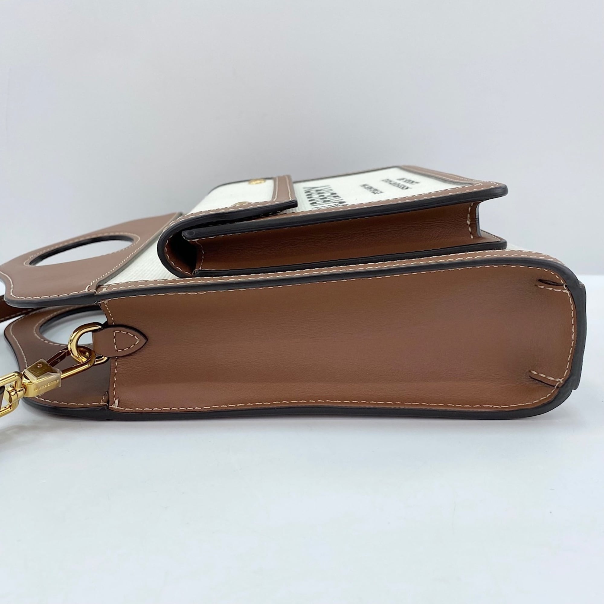 Burberry Brown Canvas Handbag (Pre-Owned)