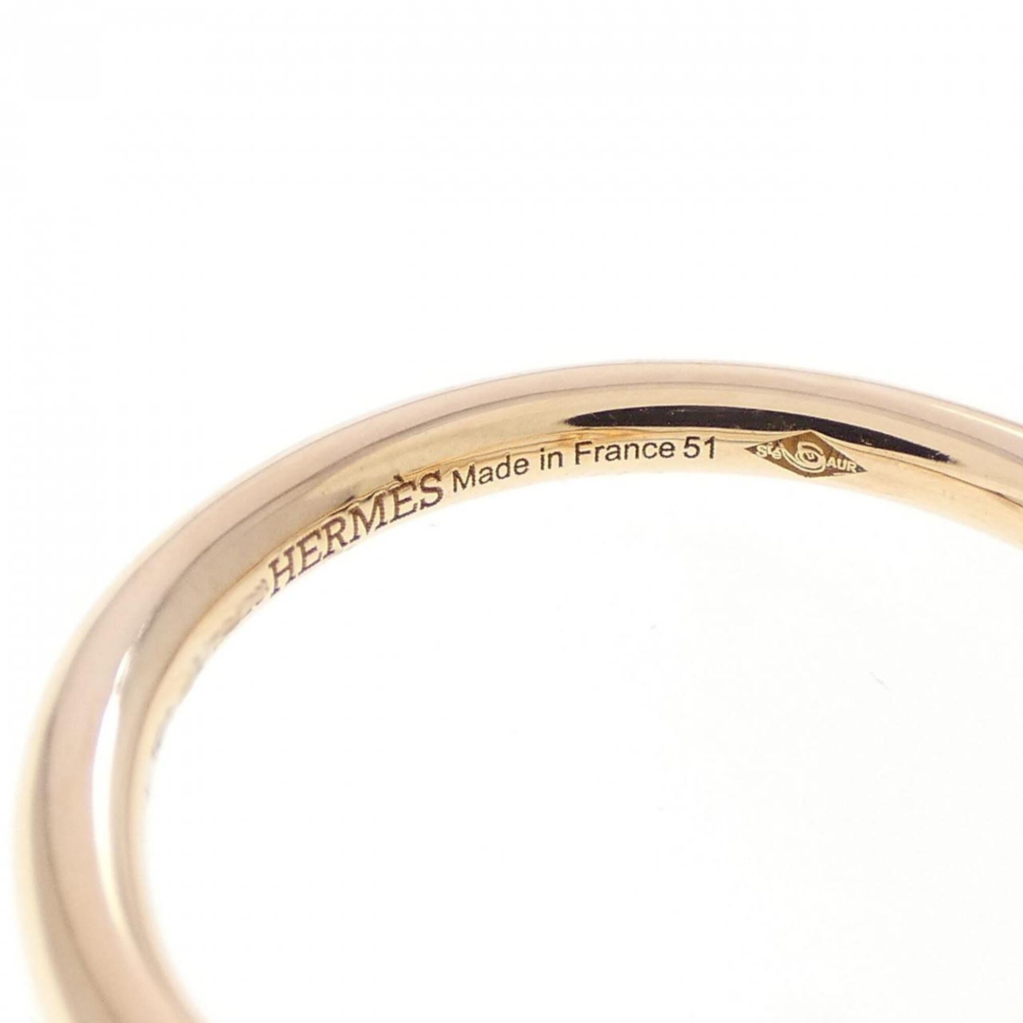 Hermes Pink Gold Pink Gold (18K) Band Ring (Pre-Owned)