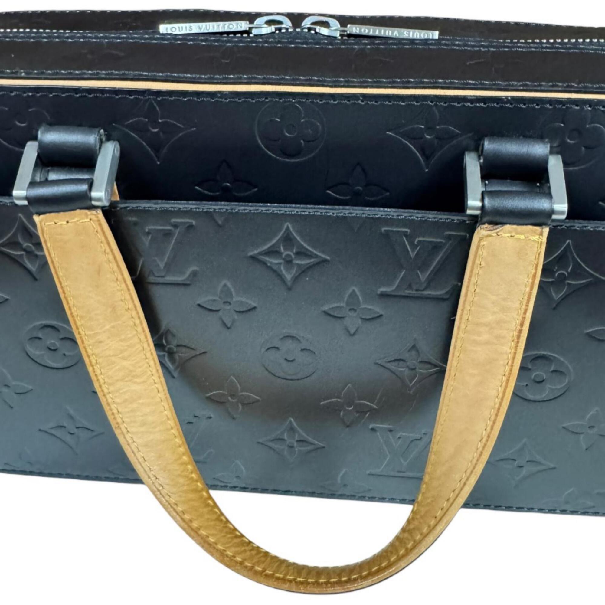 Louis Vuitton Gray Noir Monogram Mat Handbag (Pre-Owned)