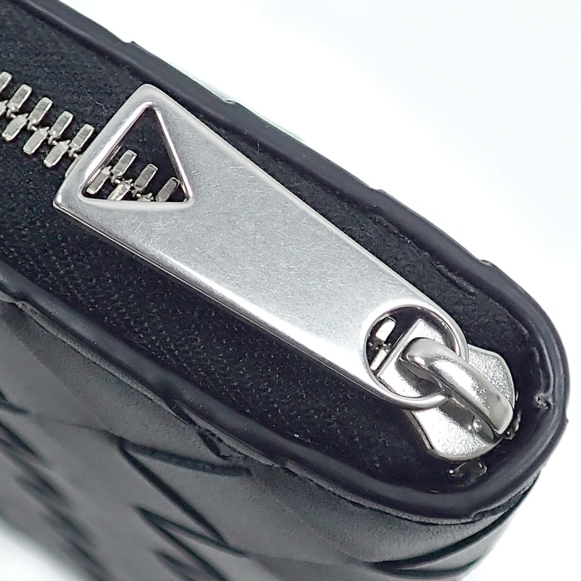 Bottega Veneta Black Intrecciato Long Wallet (Bi-Fold) (Pre-Owned)