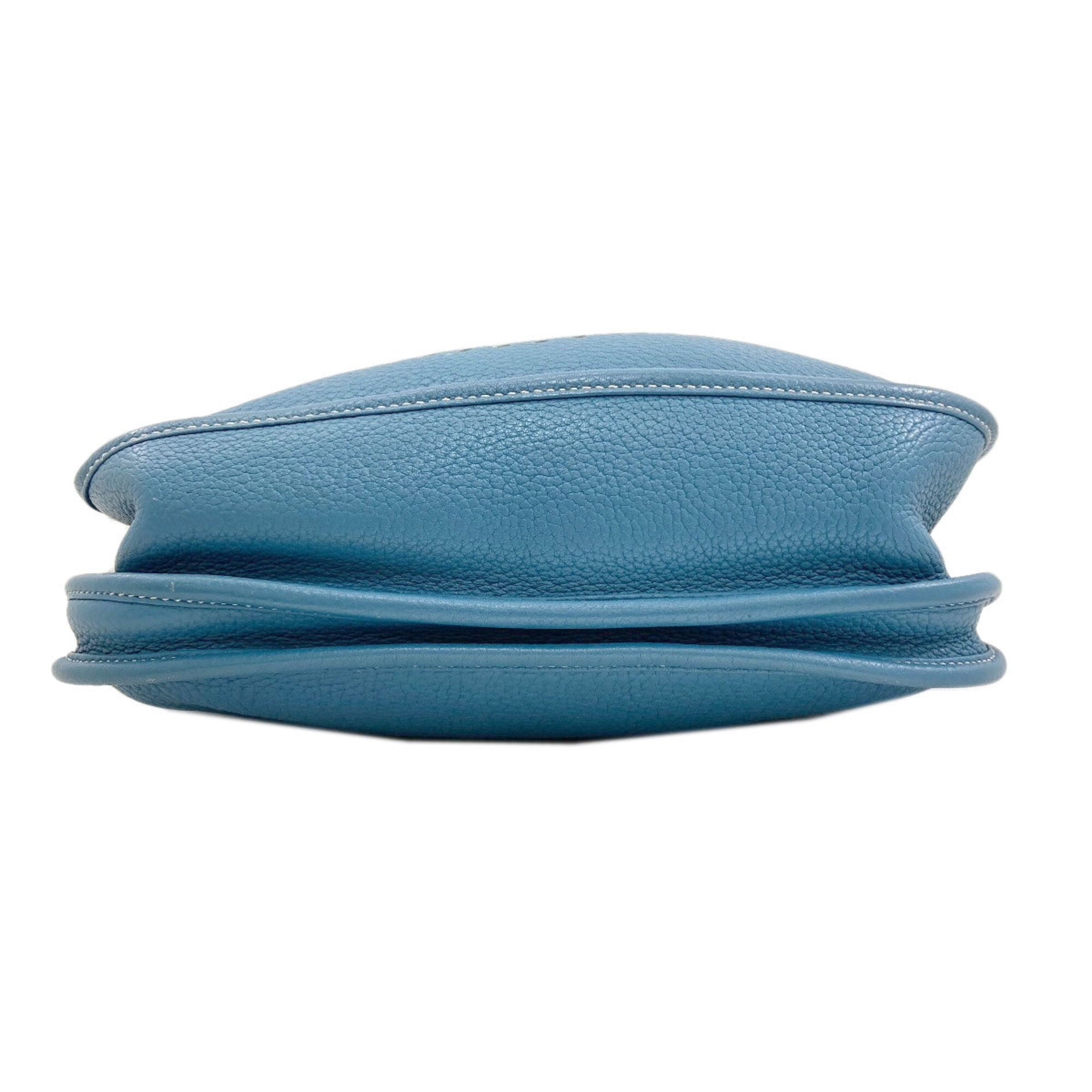 Hermes Blue Taurillon Clemence Leather Shoulder Bag (Pre-Owned)