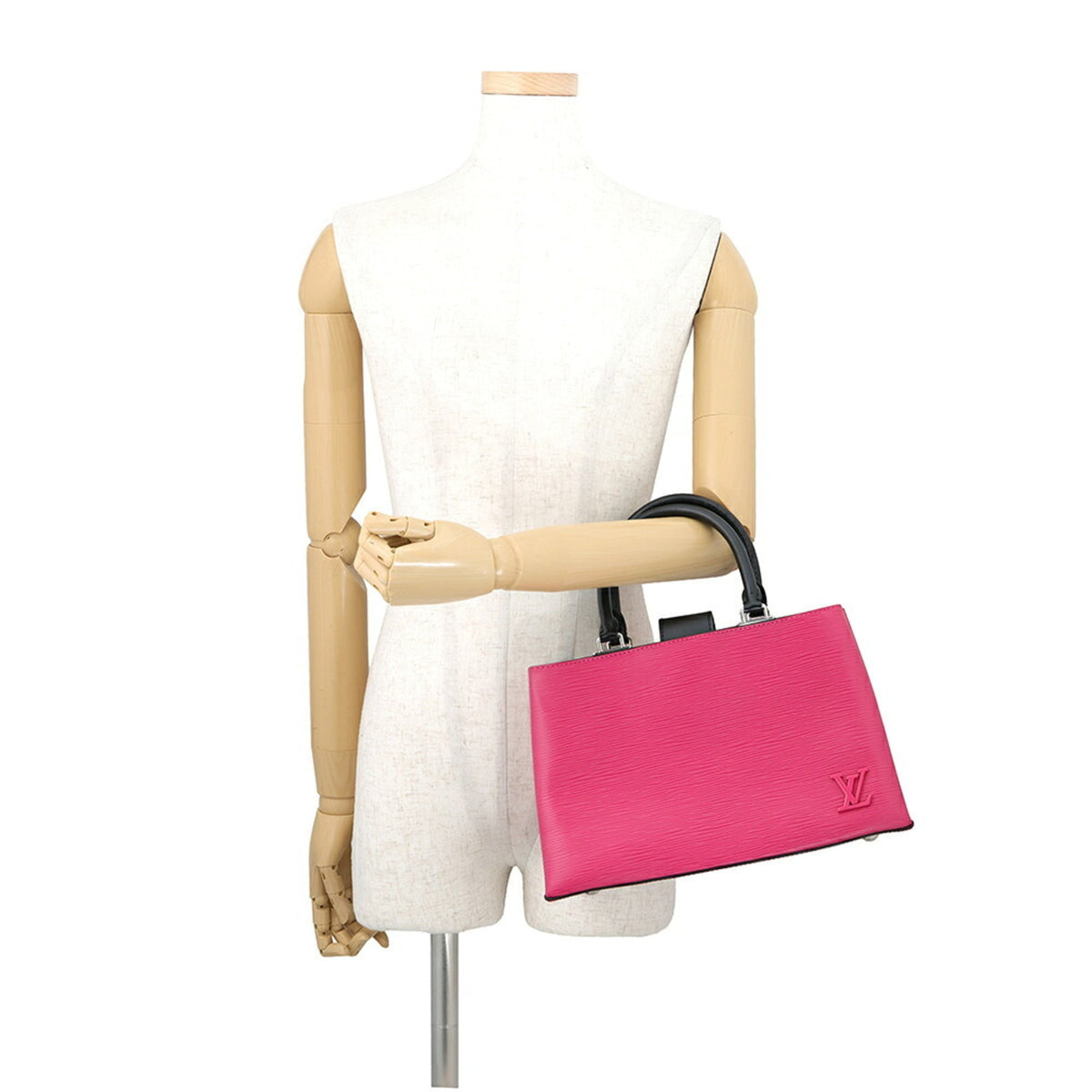 Louis Vuitton Epi Black Hot Pink Noir Epi Leather Handbag Shoulder Bag (Pre-Owned)