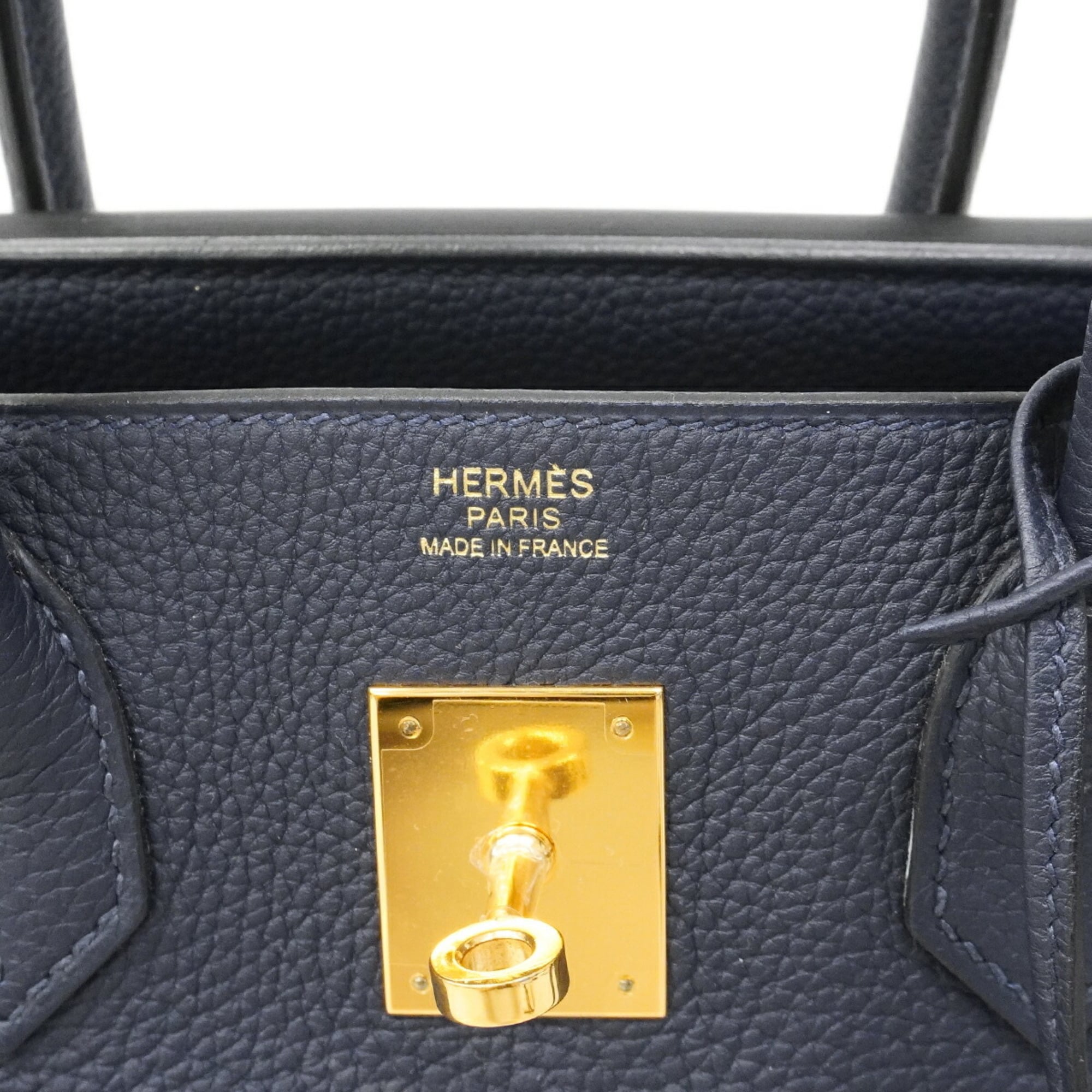 Hermes Blue Nuit Togo Leather Handbag (Pre-Owned)