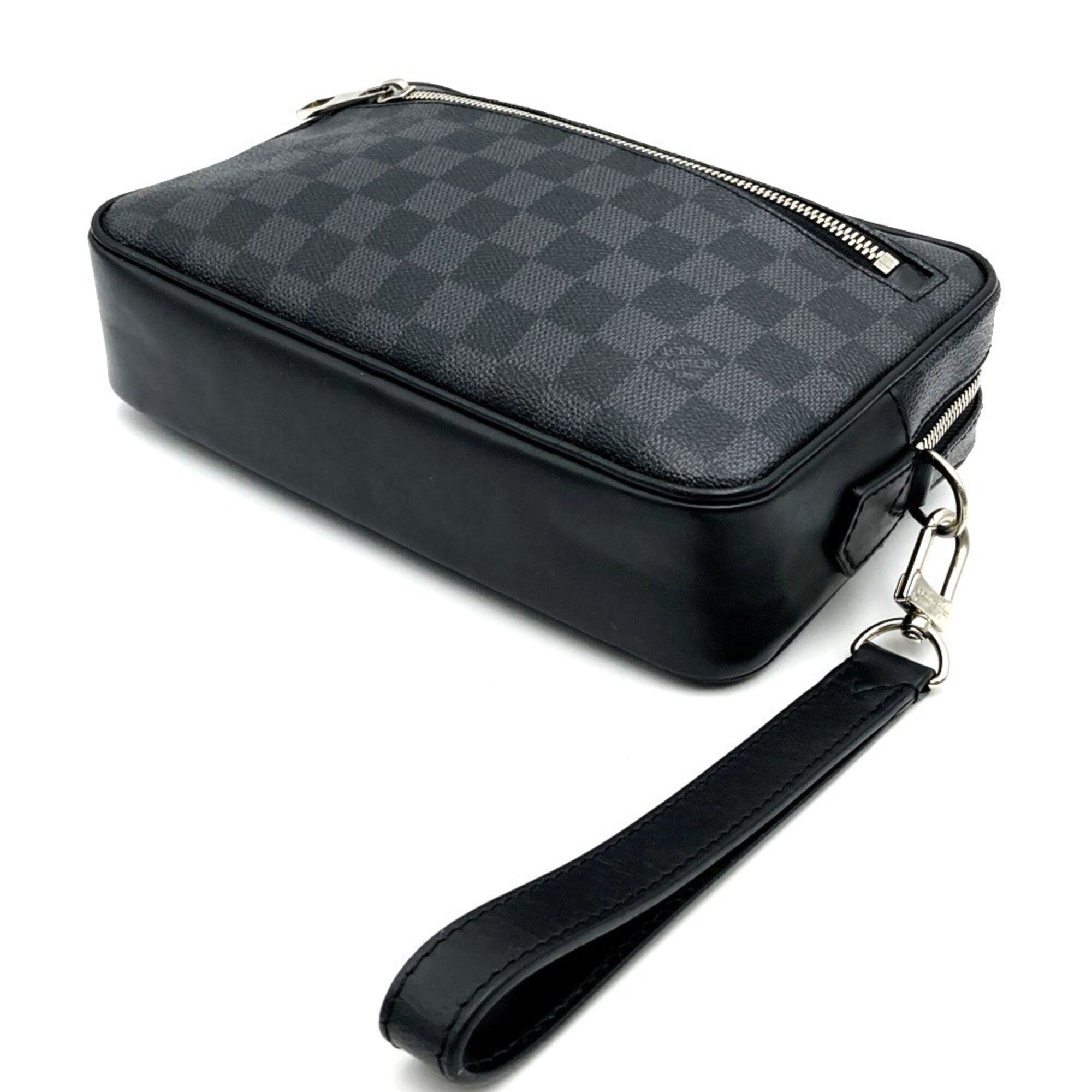 Louis Vuitton Black Damier Graphite Clutch Bag Pochette (Pre-Owned)