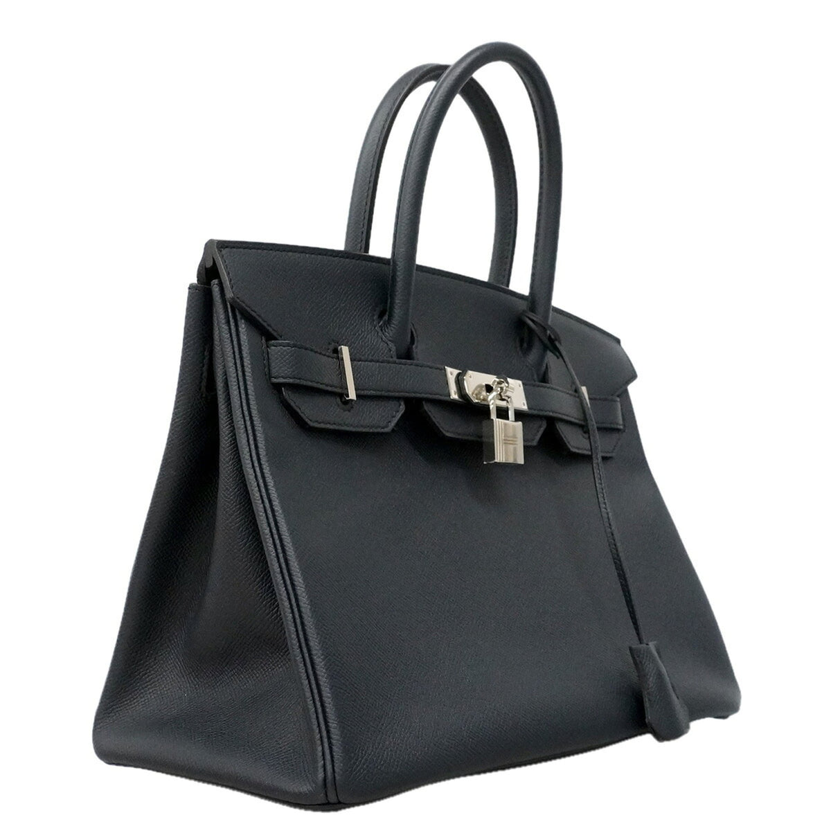 Hermes Blue Nuit Leather Handbag (Pre-Owned)