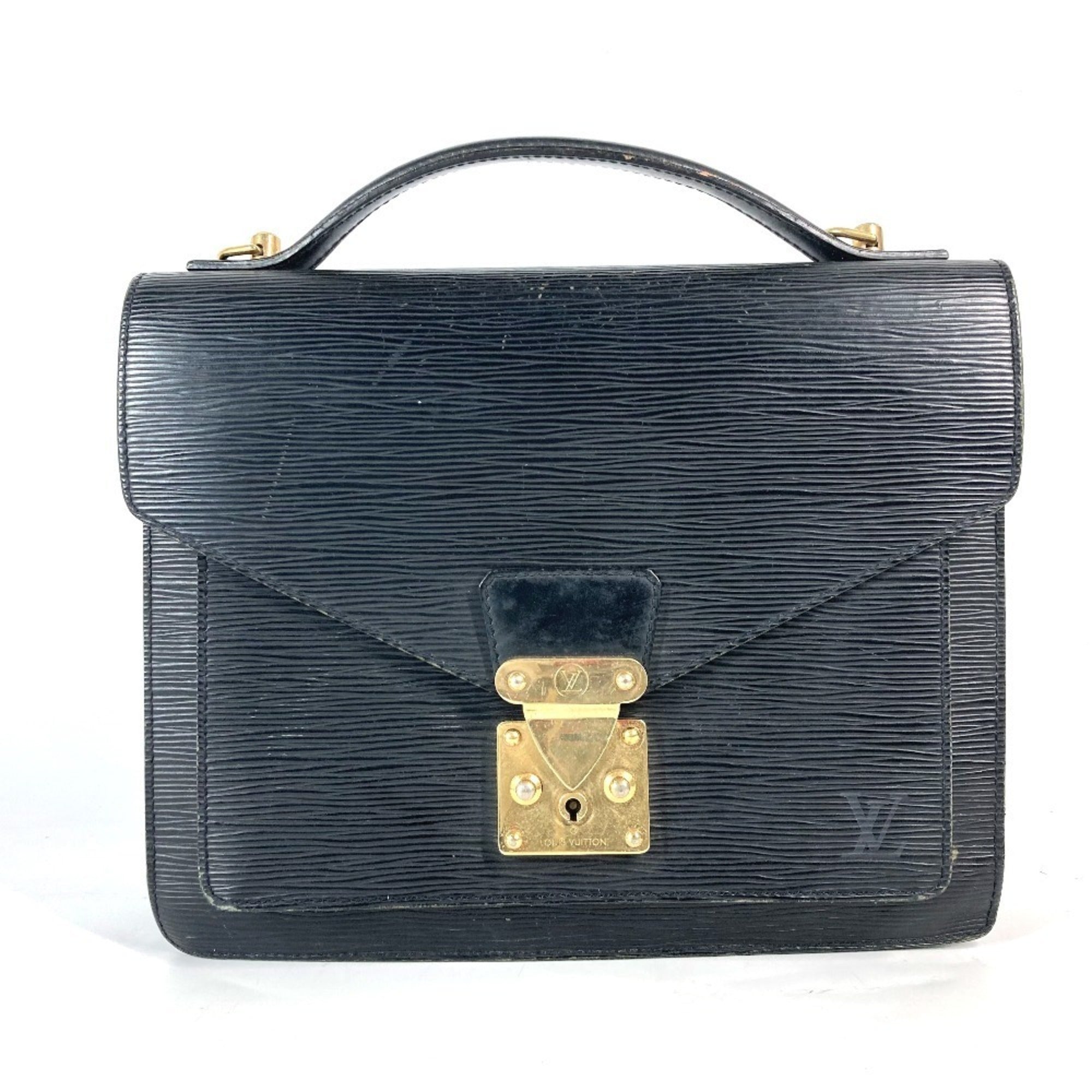 Louis Vuitton Black Noir Epi Leather Handbag (Pre-Owned)