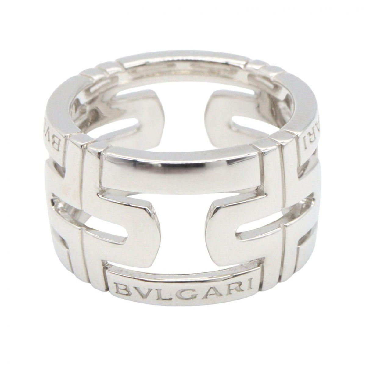 Bvlgari Silver White Gold (18K) Band Ring (Pre-Owned)