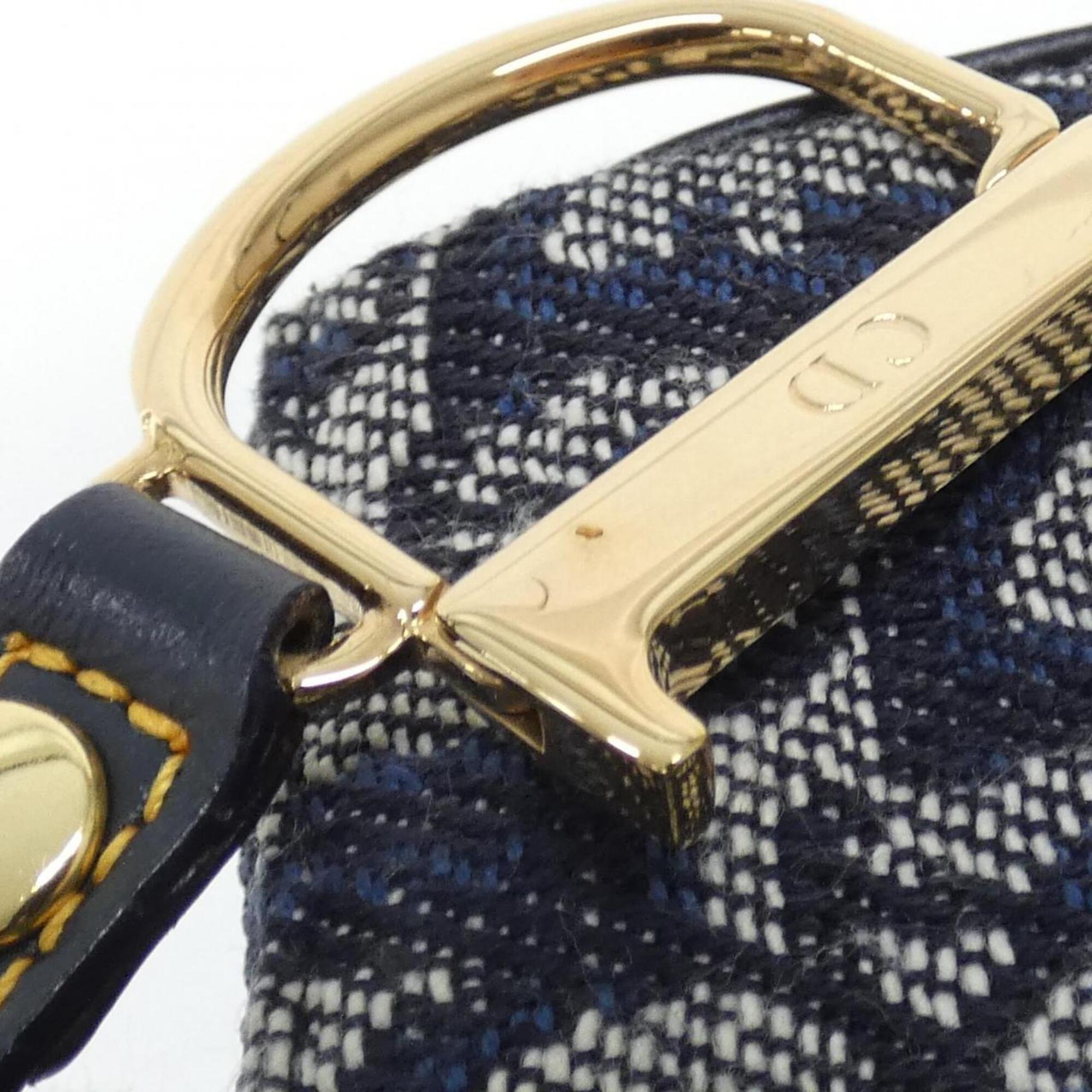 Christian Dior Blue Canvas Coin Purse/Coin Case (Pre-Owned)