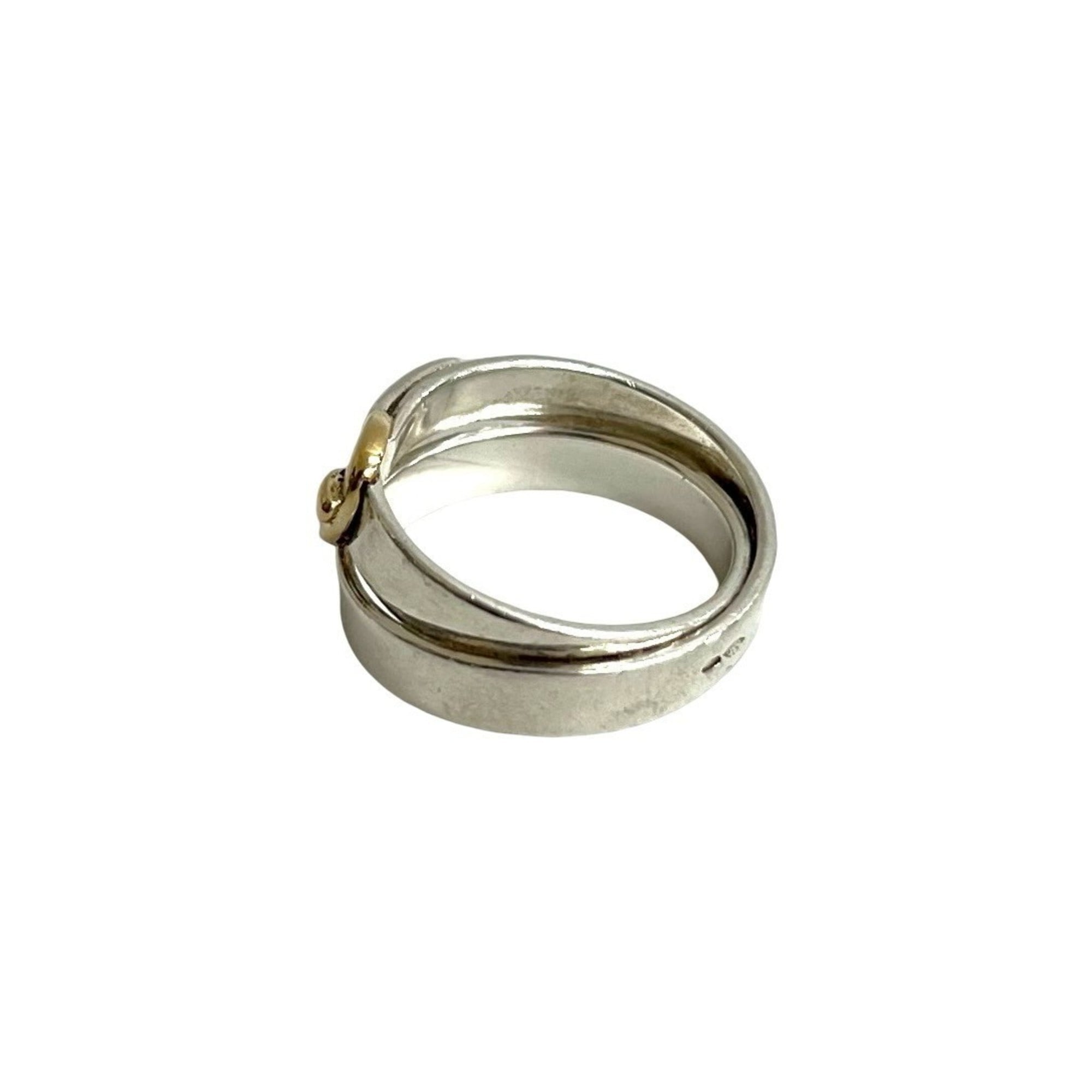 Hermes Gold Silver Gold (18K) Silver 925 Band Ring (Pre-Owned)
