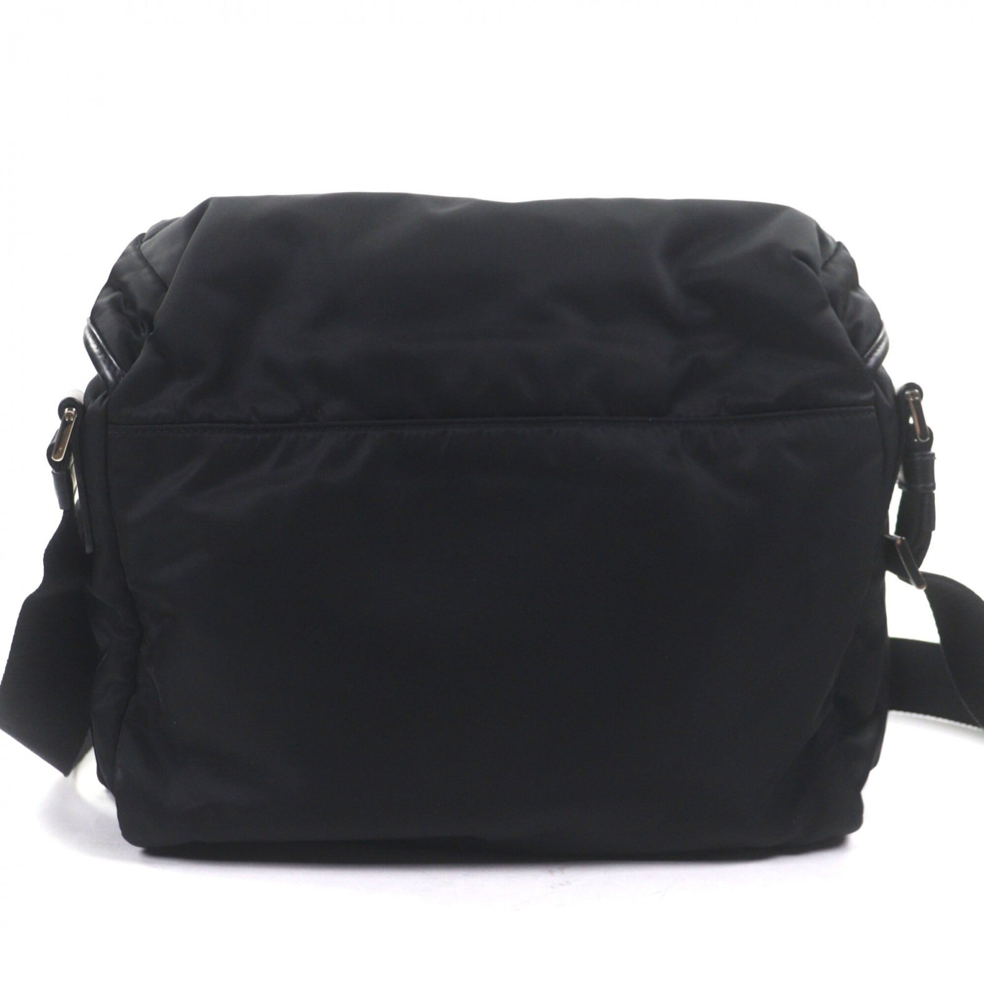 Prada Black Nylon Leather Shoulder Bag (Pre-Owned)