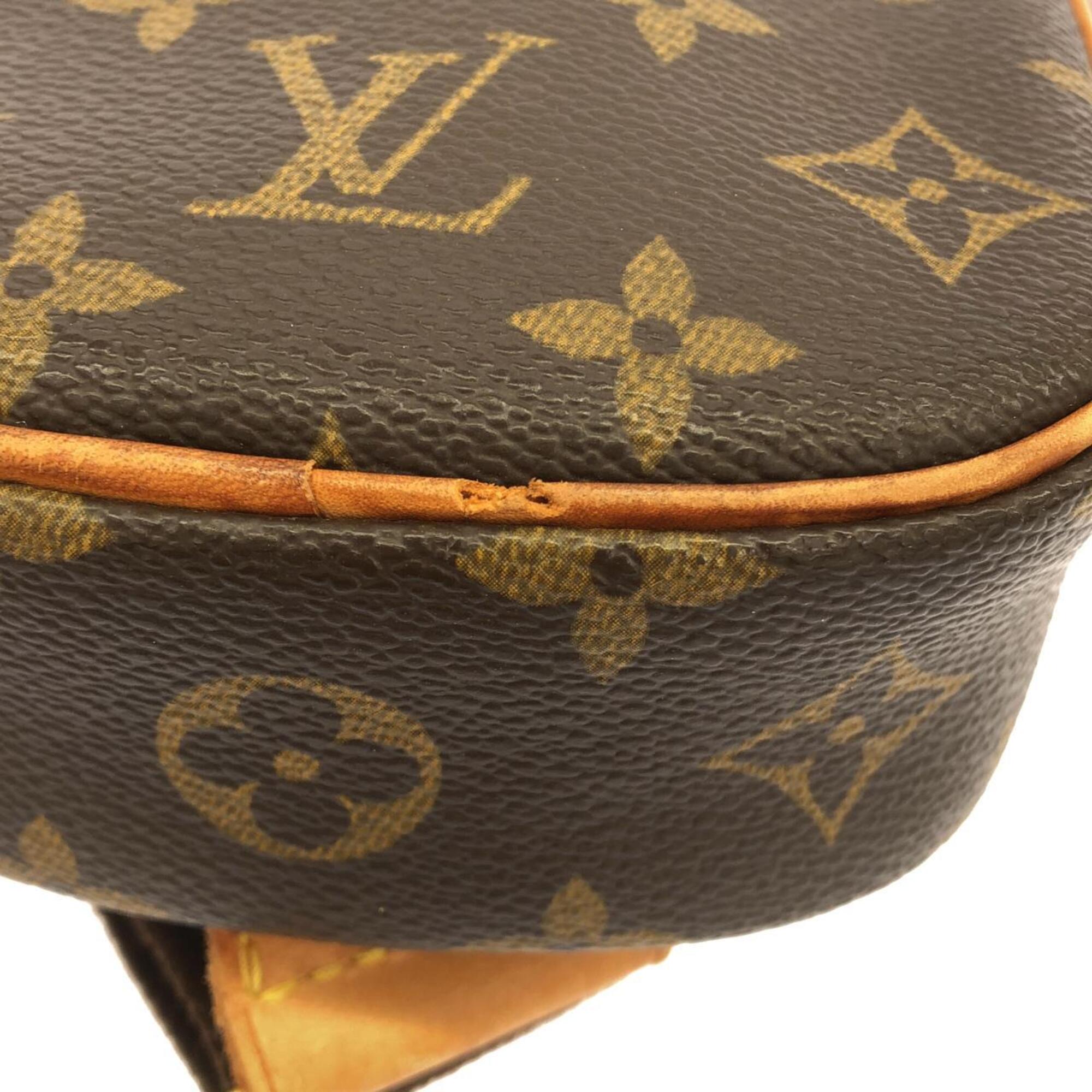 Louis Vuitton Monogram Marron Coated Canvas Pochette Shoulder Bag (Pre-Owned)