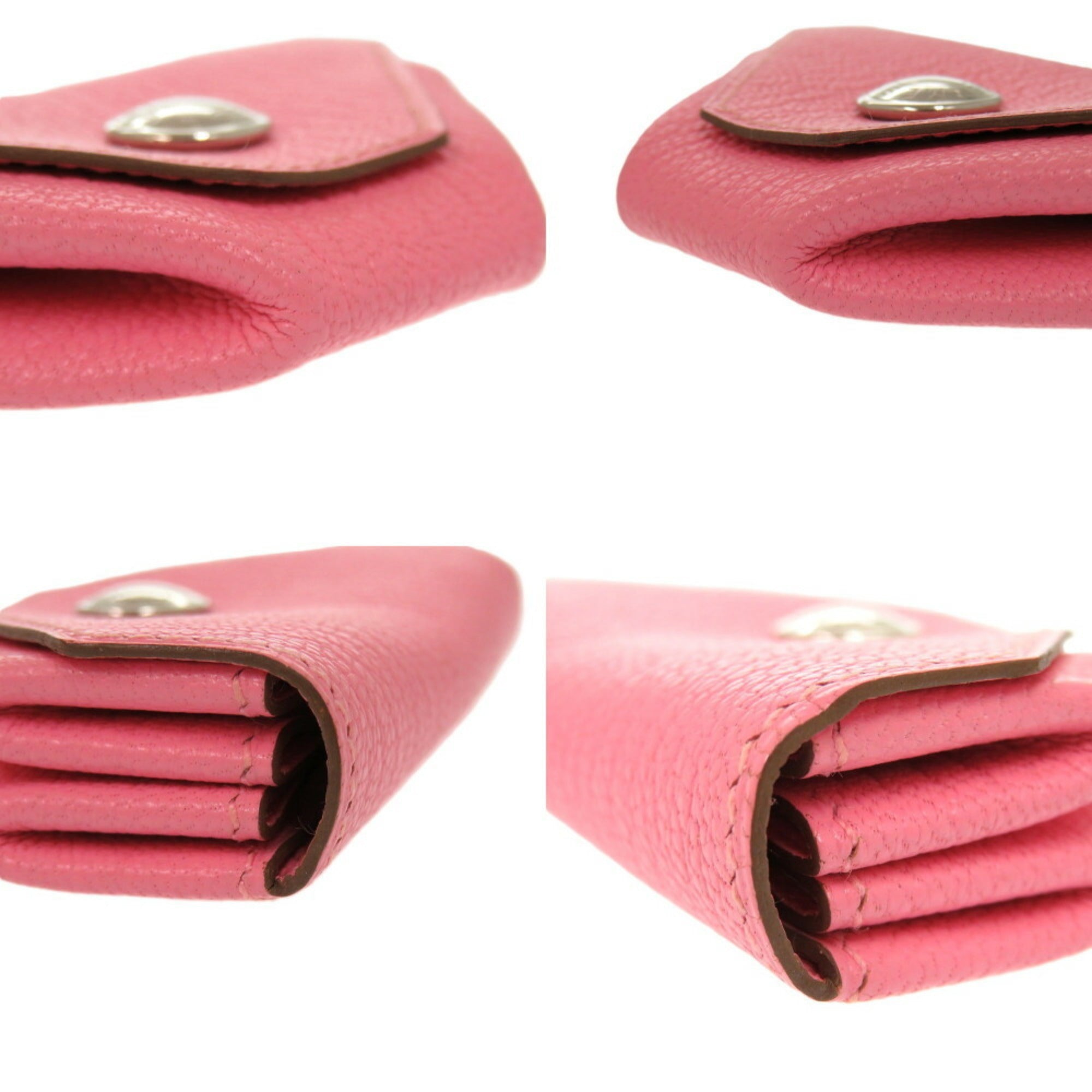 Hermes Pink Chevre Leather Coin Purse/Coin Case (Pre-Owned)