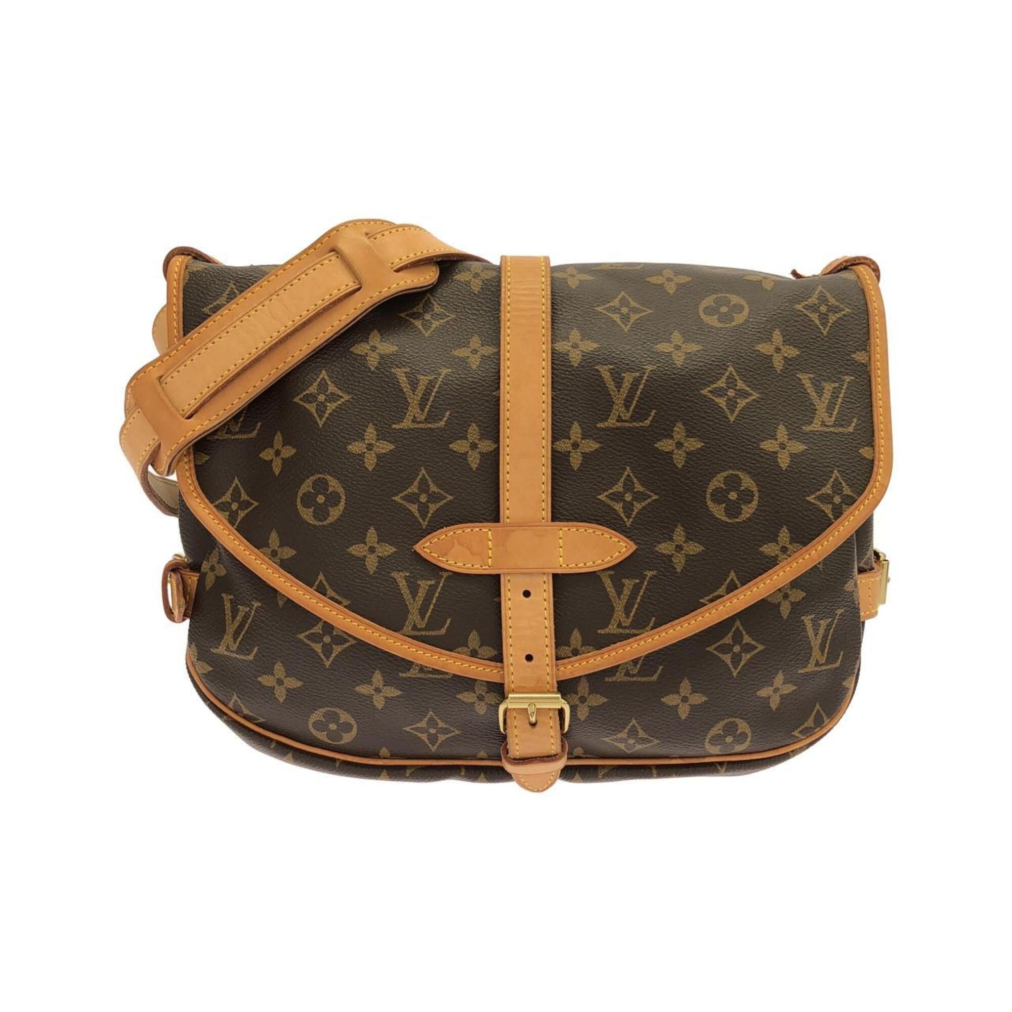 Louis Vuitton Marron Coated Canvas Shoulder Bag (Pre-Owned)