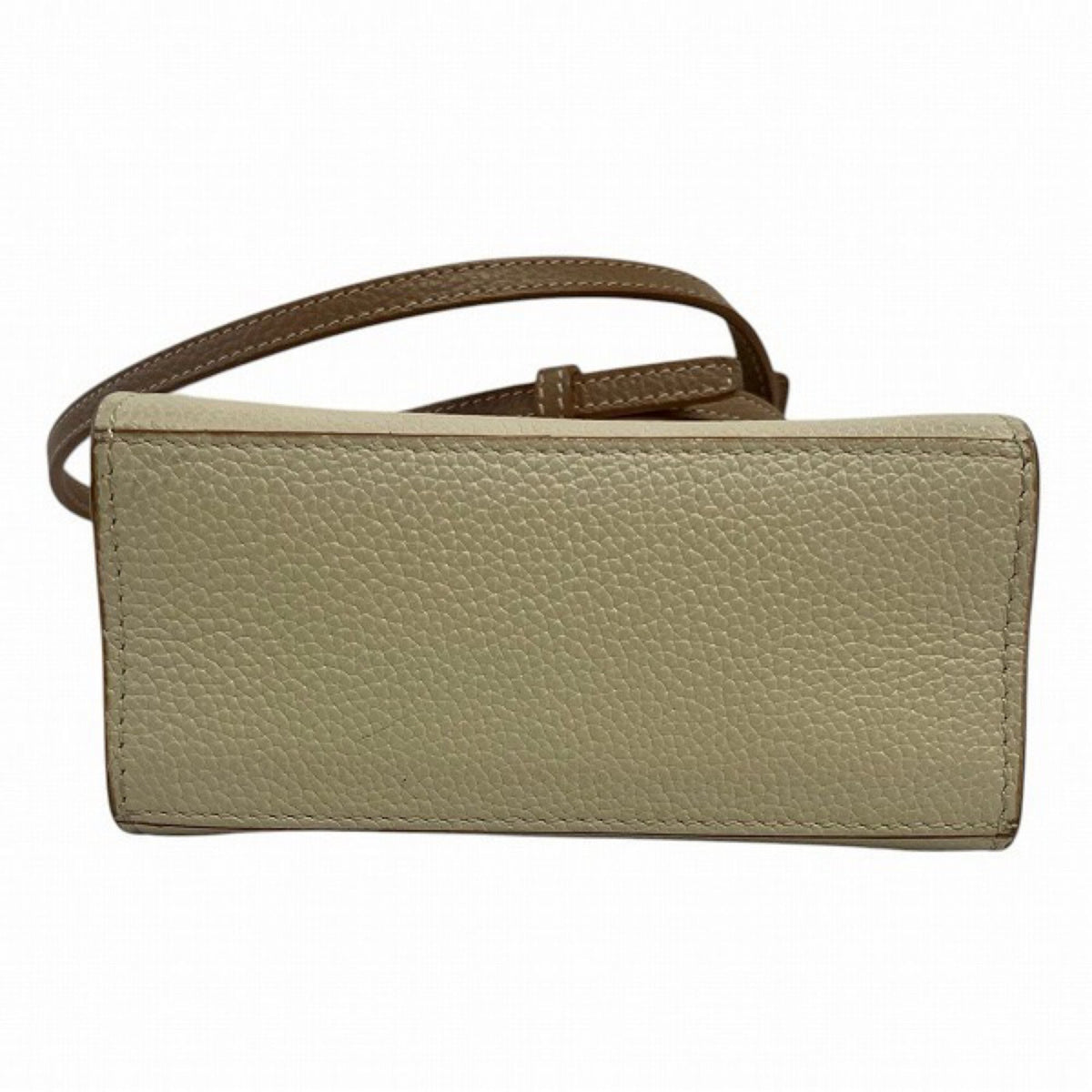 Burberry Beige Ivory Leather Shoulder Bag Tote Bag (Pre-Owned)