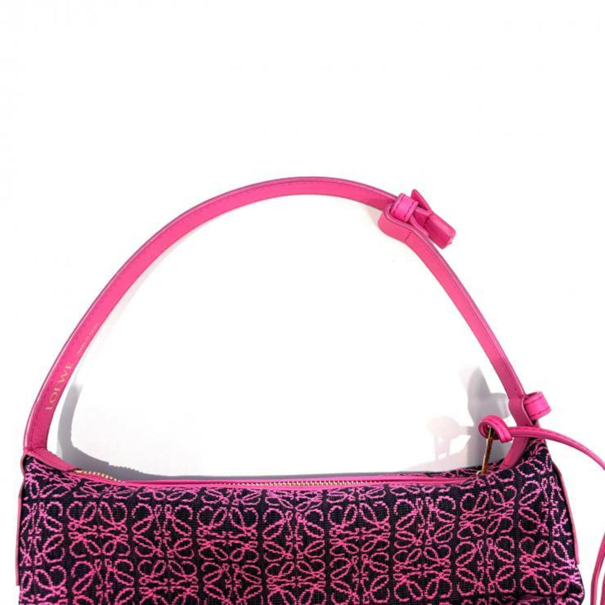 Loewe Black Pink Canvas Leather Shoulder Bag (Pre-Owned)