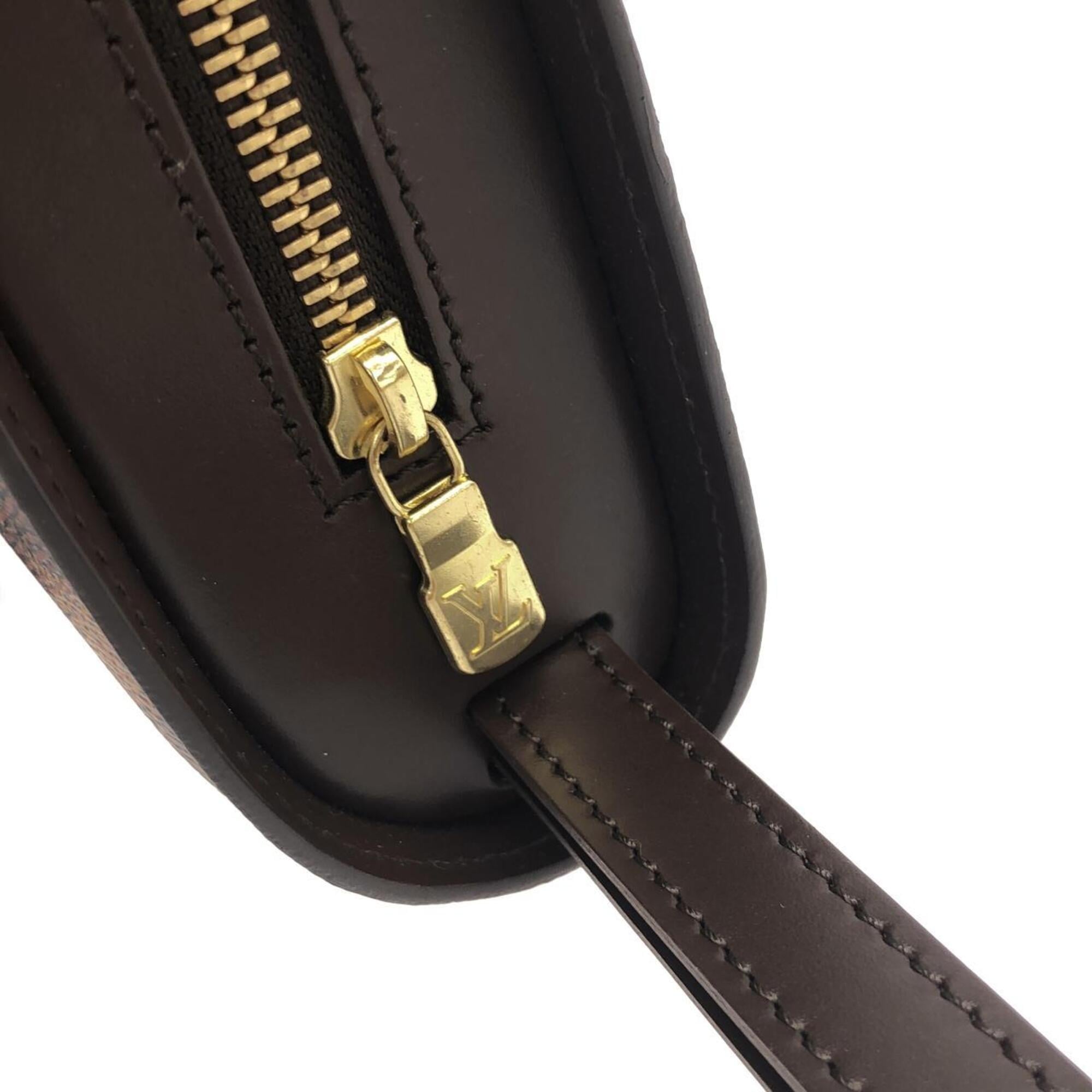 Louis Vuitton Ebene Coated Canvas Clutch Bag (Pre-Owned)