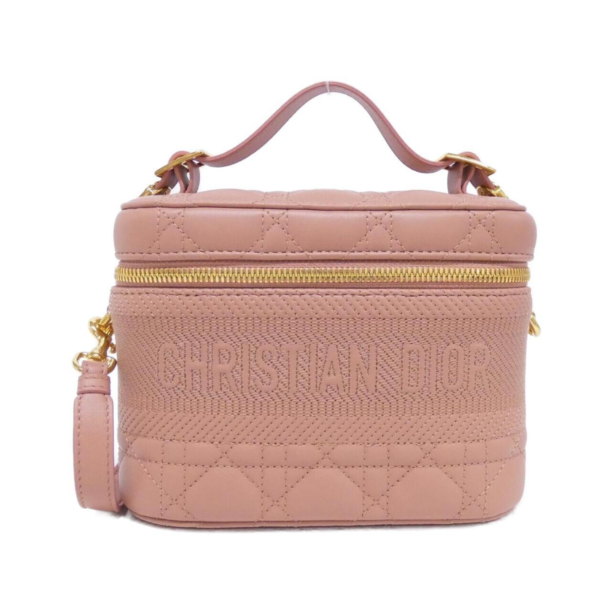 Christian Dior Pink Leather Vanity Bag (Pre-Owned)